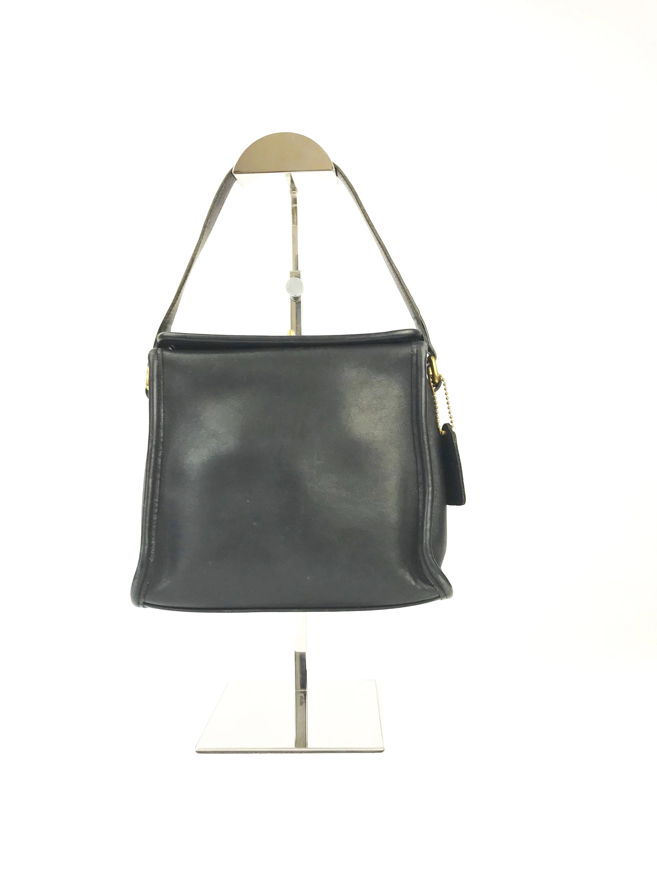 Vintage Coach Black Geometric Bag — portmanteau new york