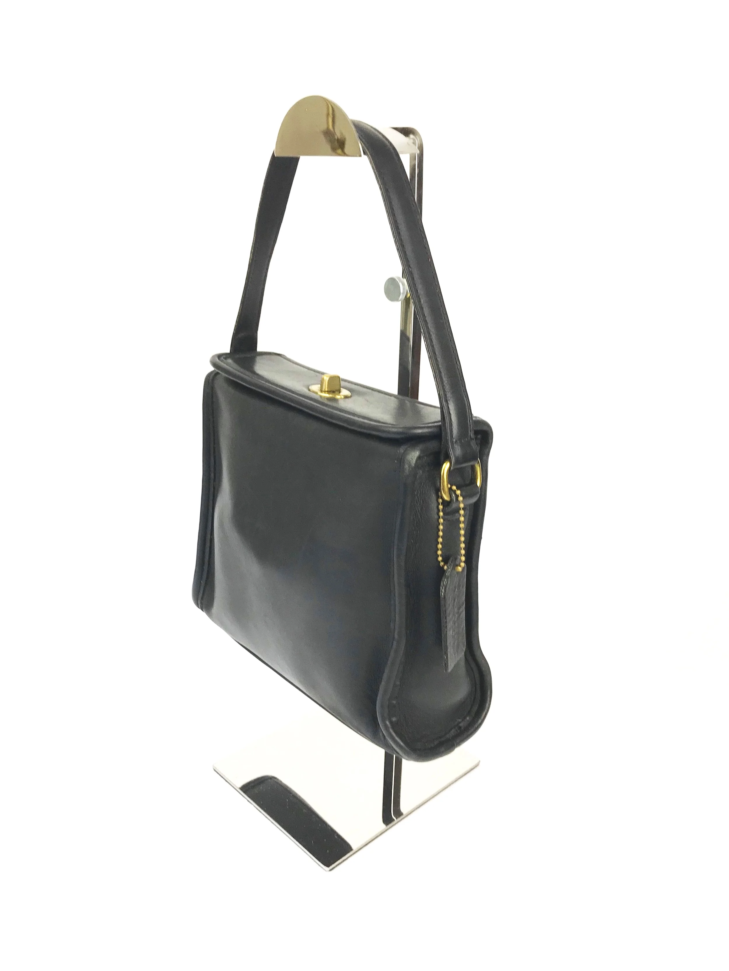 Vintage Coach Black Geometric Bag — portmanteau new york