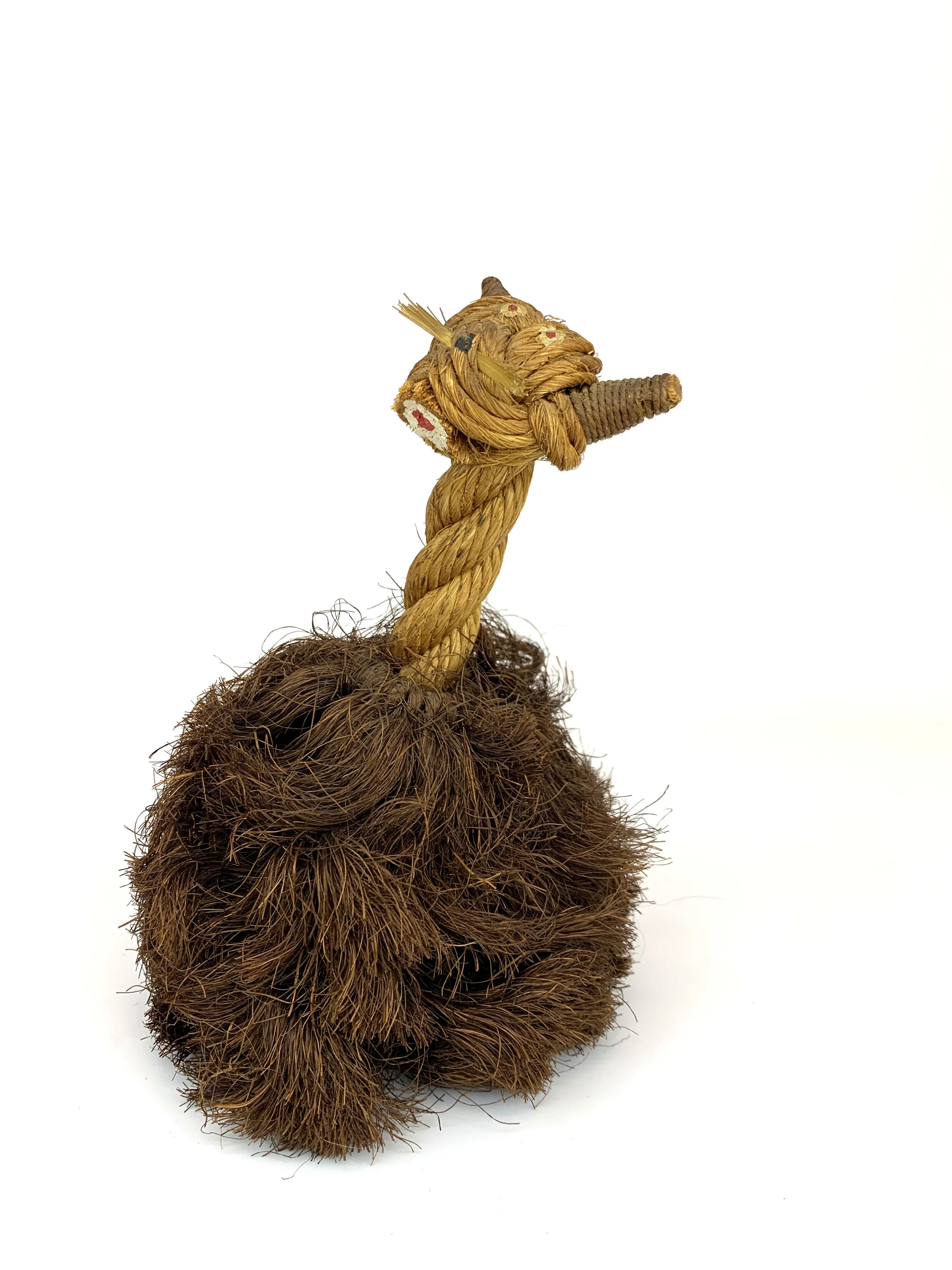 Rare Vintage Mid-Century Rope Art Toy Giraffe by Jörgen Bloch, made in Denmark circa 1950s/60s