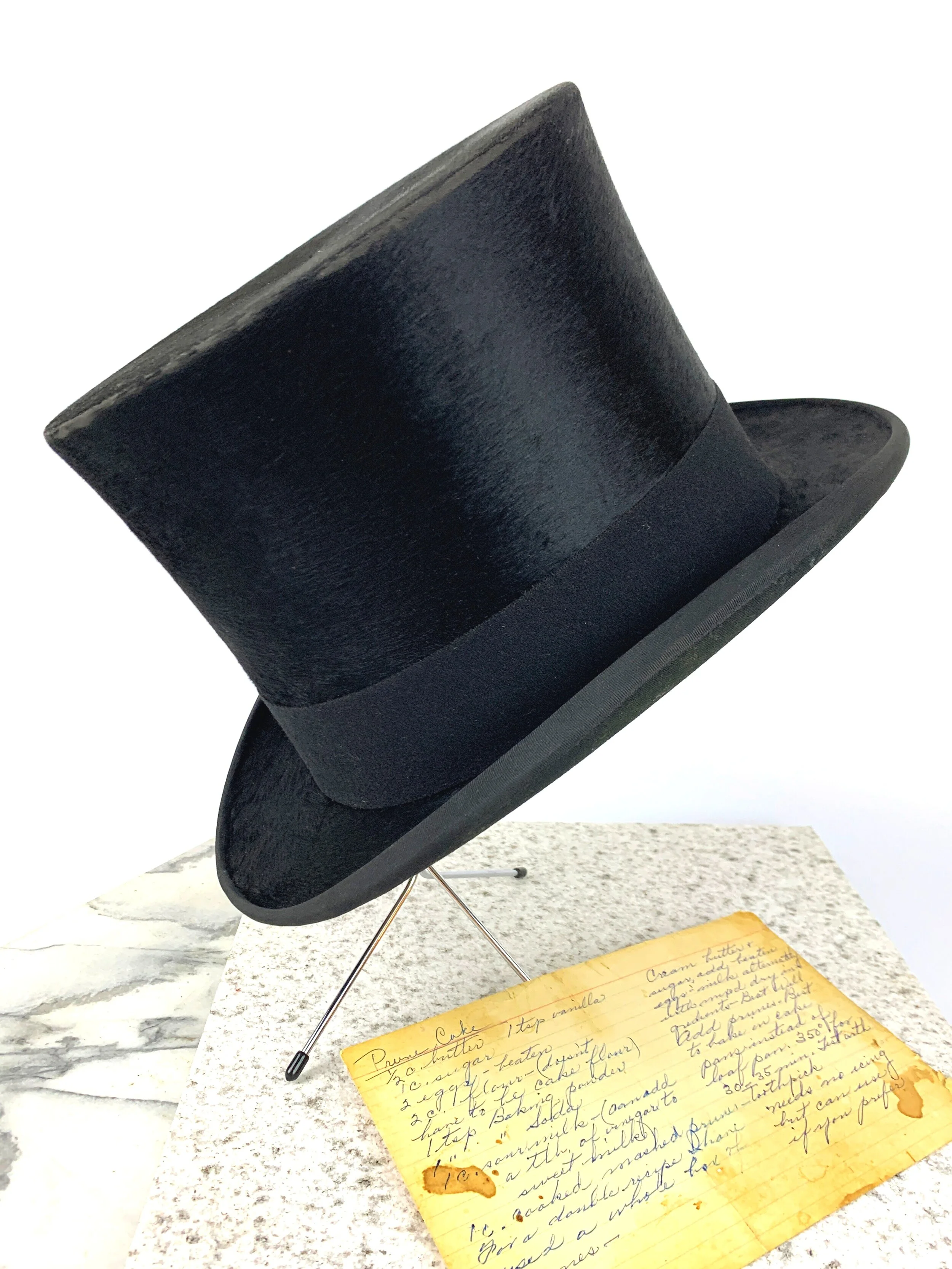 Antique Black Beaver Top Hat by Brooks Brothers, Circa Late 19th / Early  20th Century