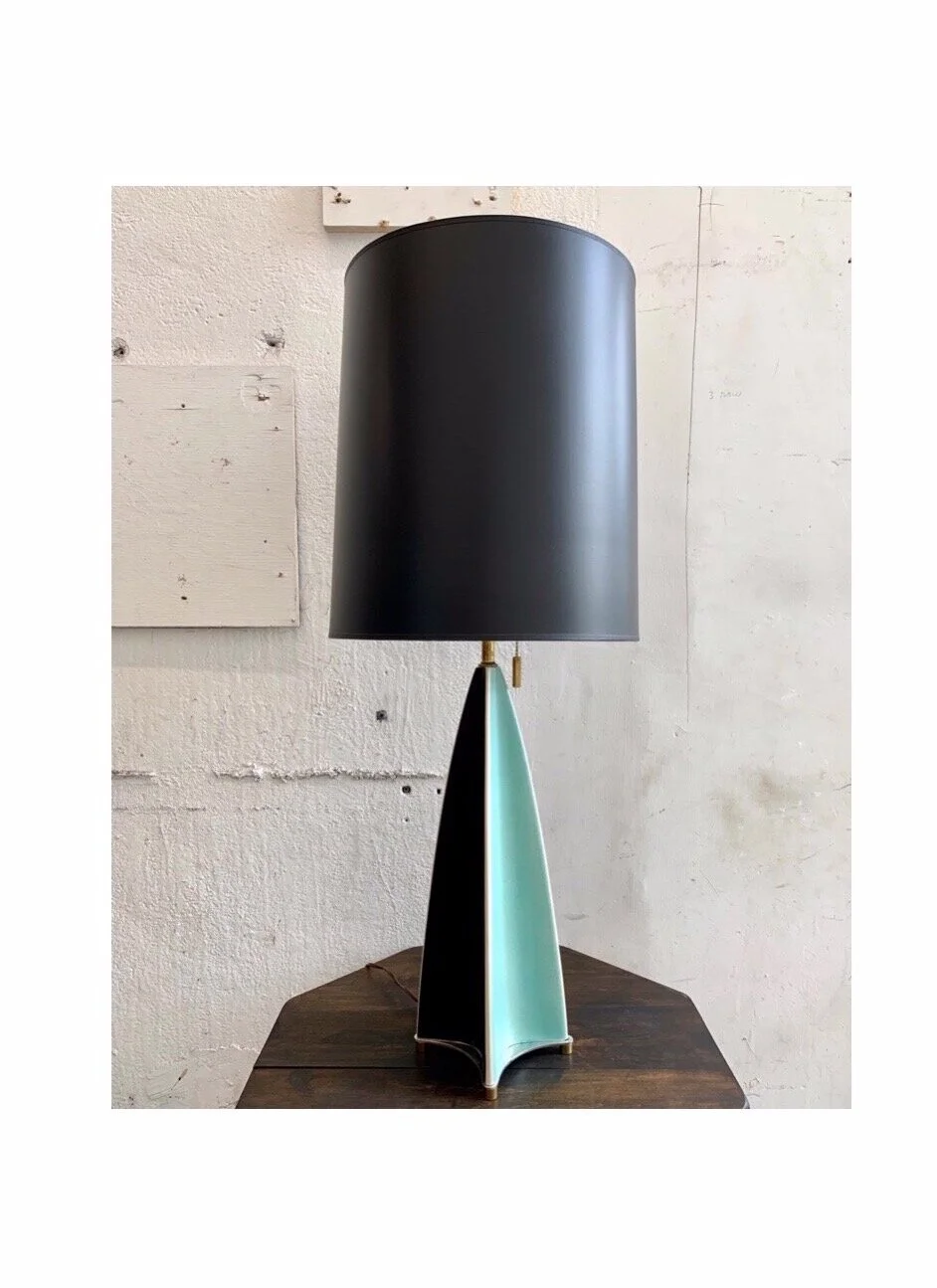 Vintage "Parabolic Fin" Table Lamp by Gerald Thurston for Lightolier, Circa 1950s