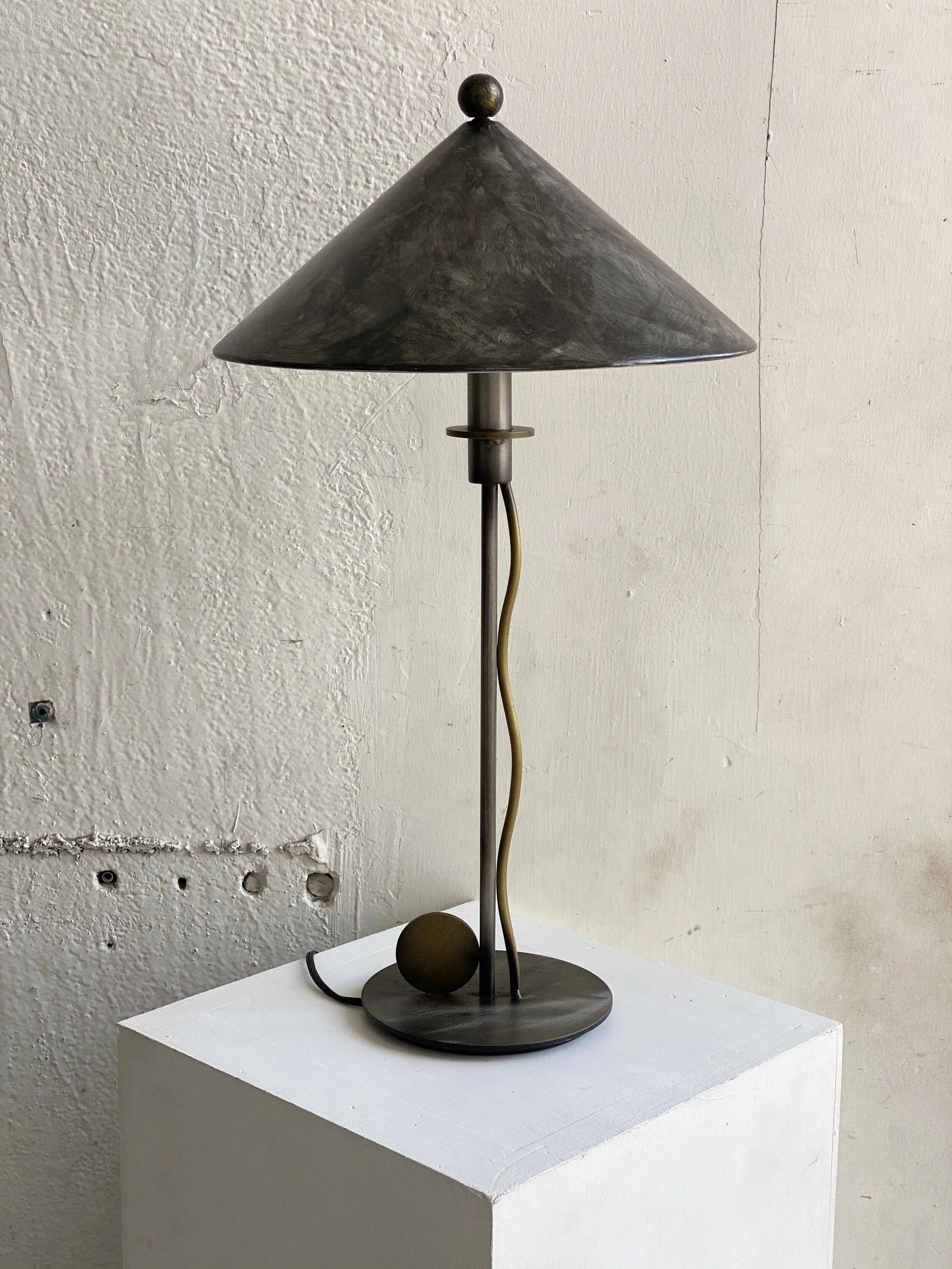 Post-Modern Robert Sonneman for Kovacs Table Lamp, Circa 1987