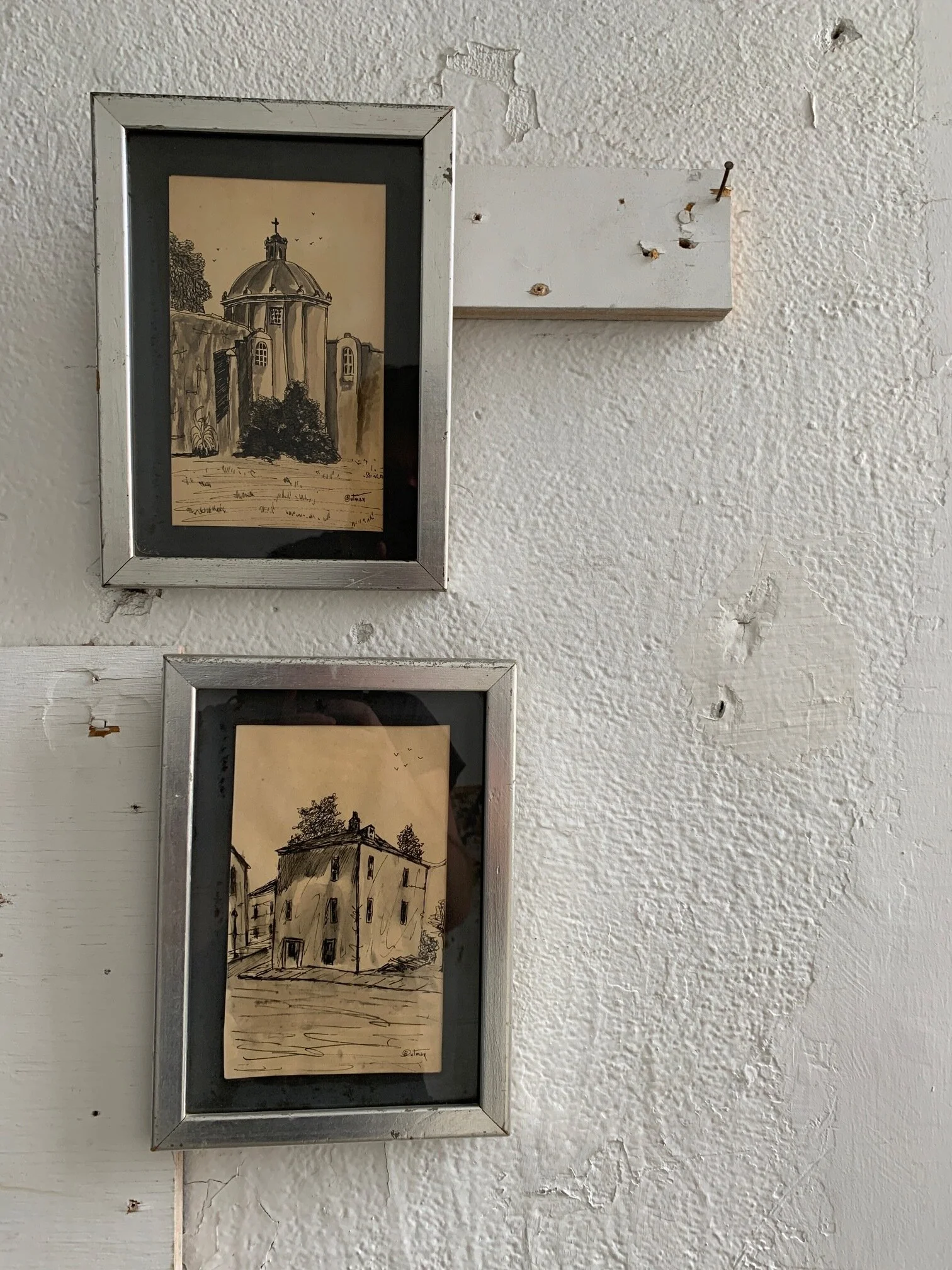 Vintage Pen and Ink Illustration Pair Signed Butman, Circa 1960s
