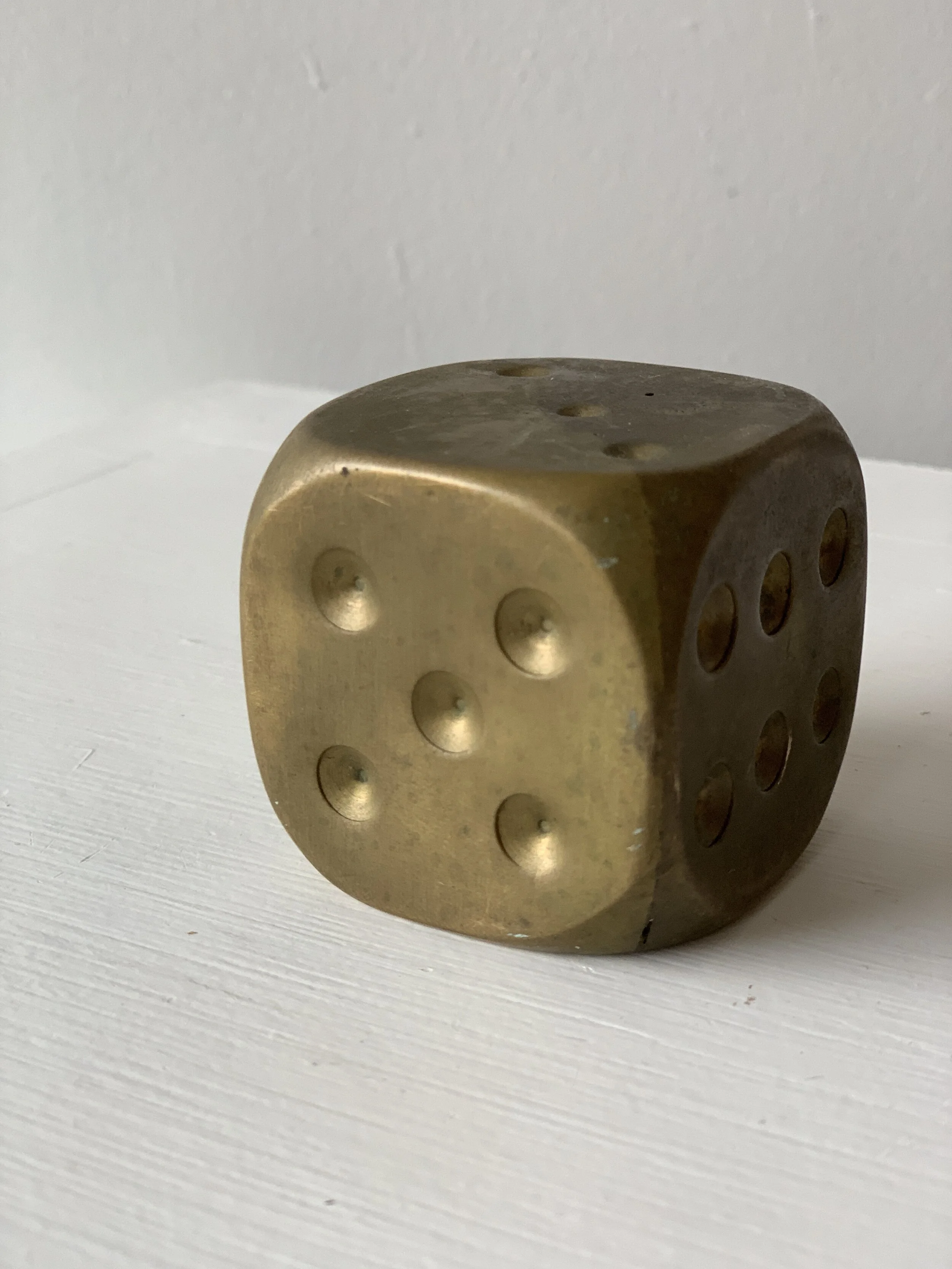 Vintage Sold Cast Brass Die Paperweight, Circa 1970s