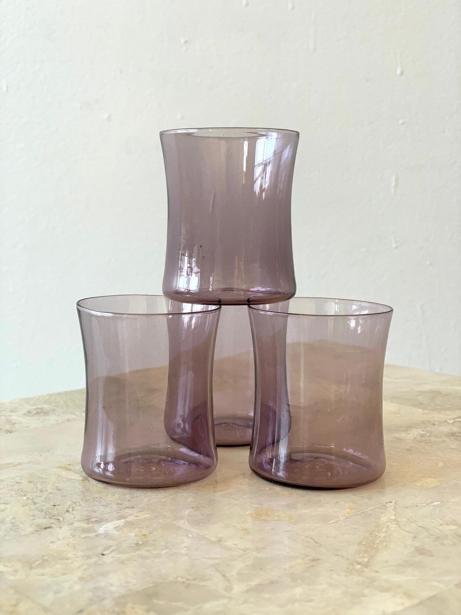 Vintage Lavender Shot Glass Set