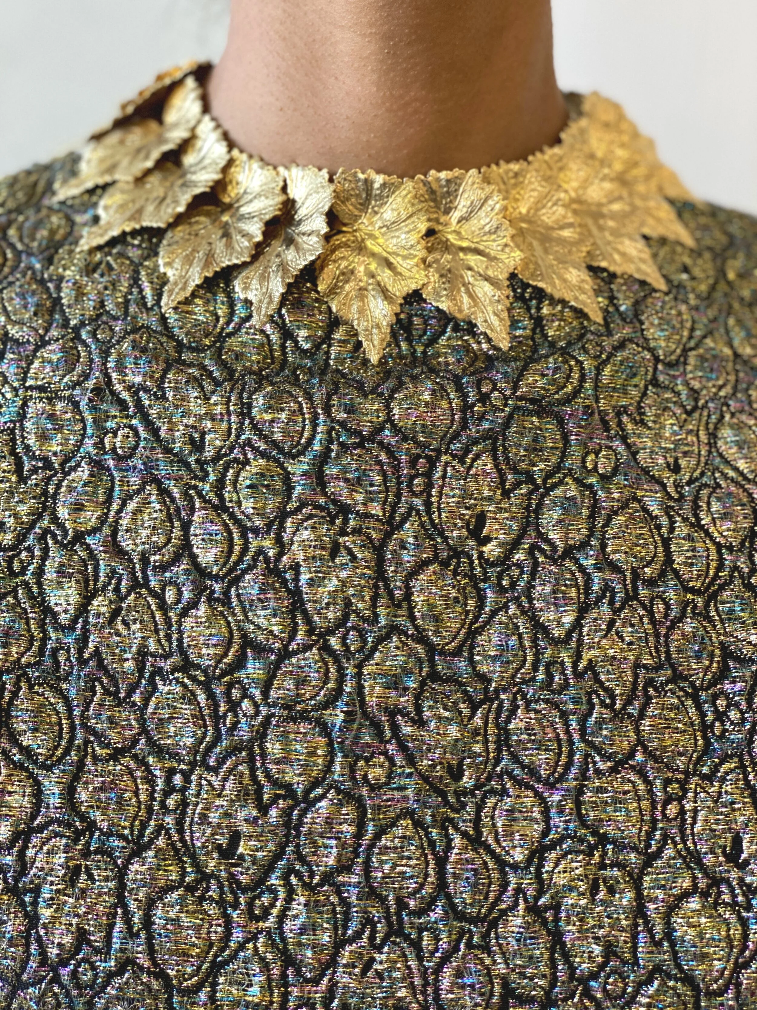 Vintage Lord + Taylor Peacock Brocade Lam Skirt-Set, Circa 1960s  portmanteau New york