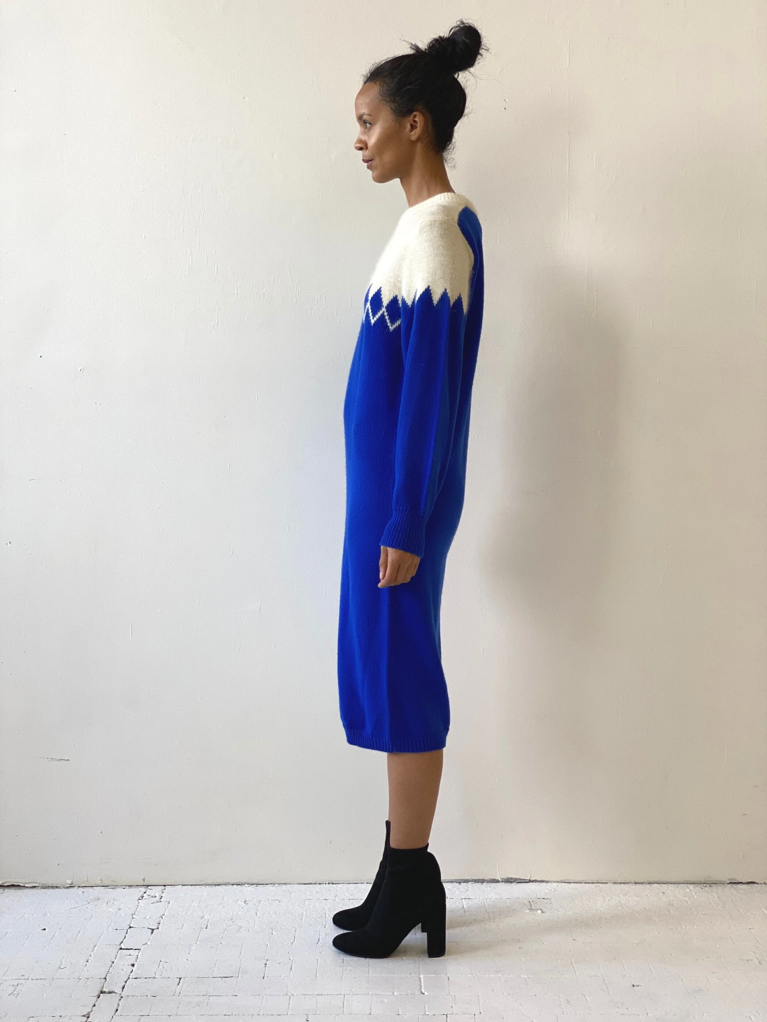Vintage John Richard Argyle Sweater Dress, Circa 1980s portmanteau new york Vintage John Richard Argyle Sweater Dress, Circa 1980s portmanteau new york