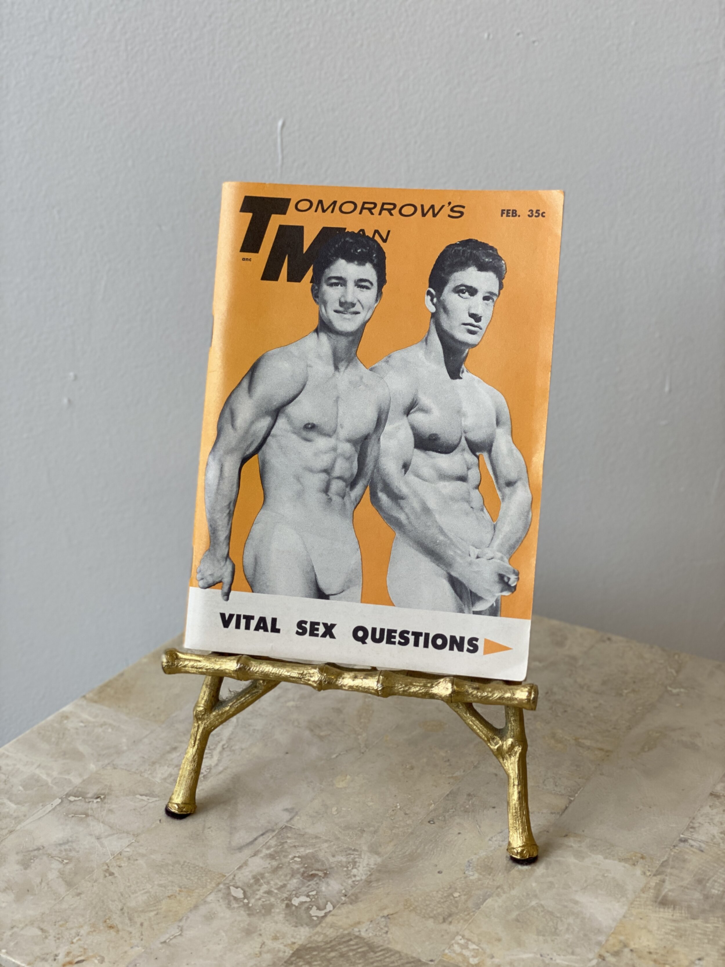 Vintage Tomorrow's Man Male Physique Beefcake Magazine, February 1957 —  portmanteau new york