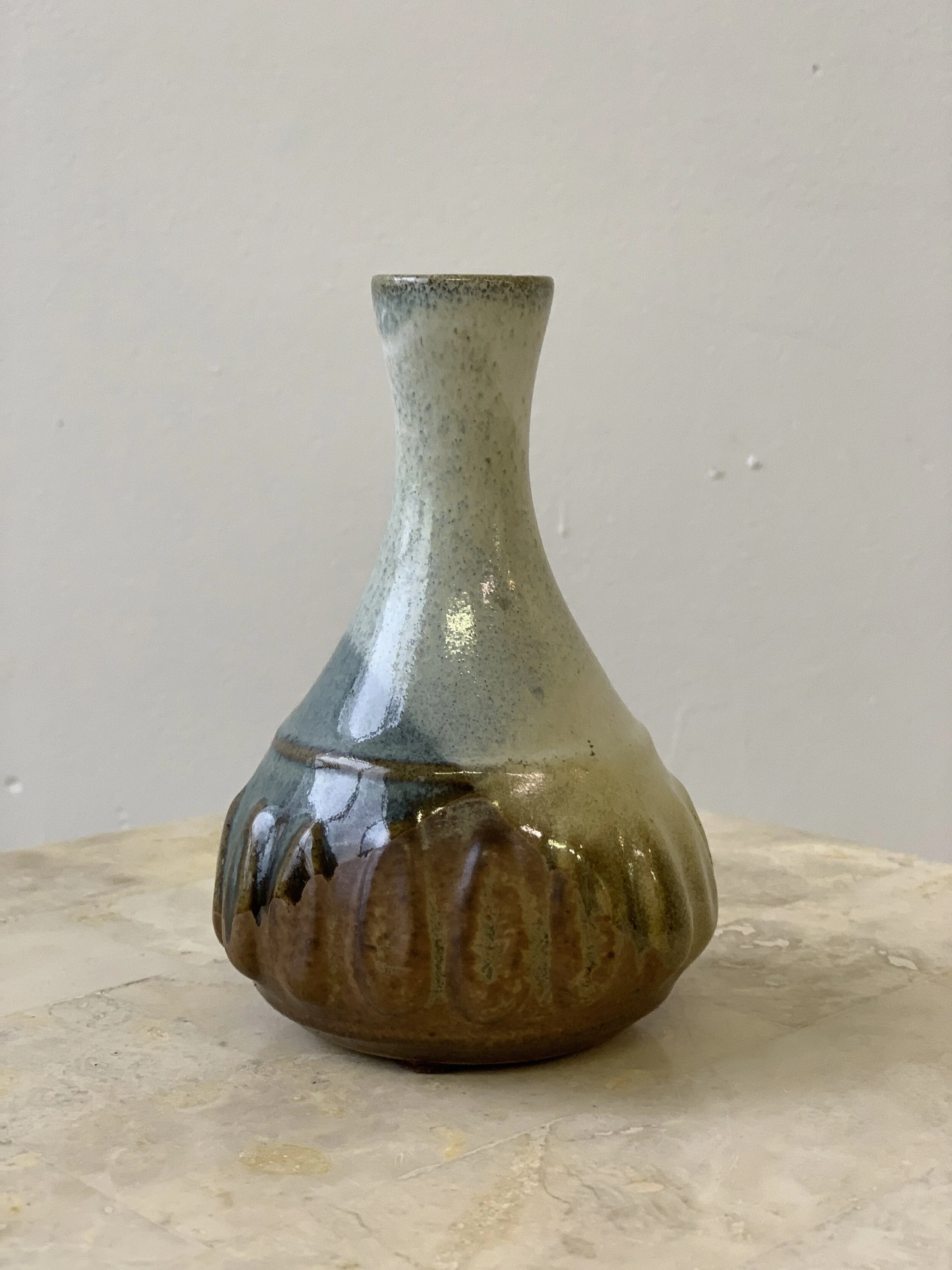 Vintage Pottery Craft USA Tapered Bud Vase, circa 1970s