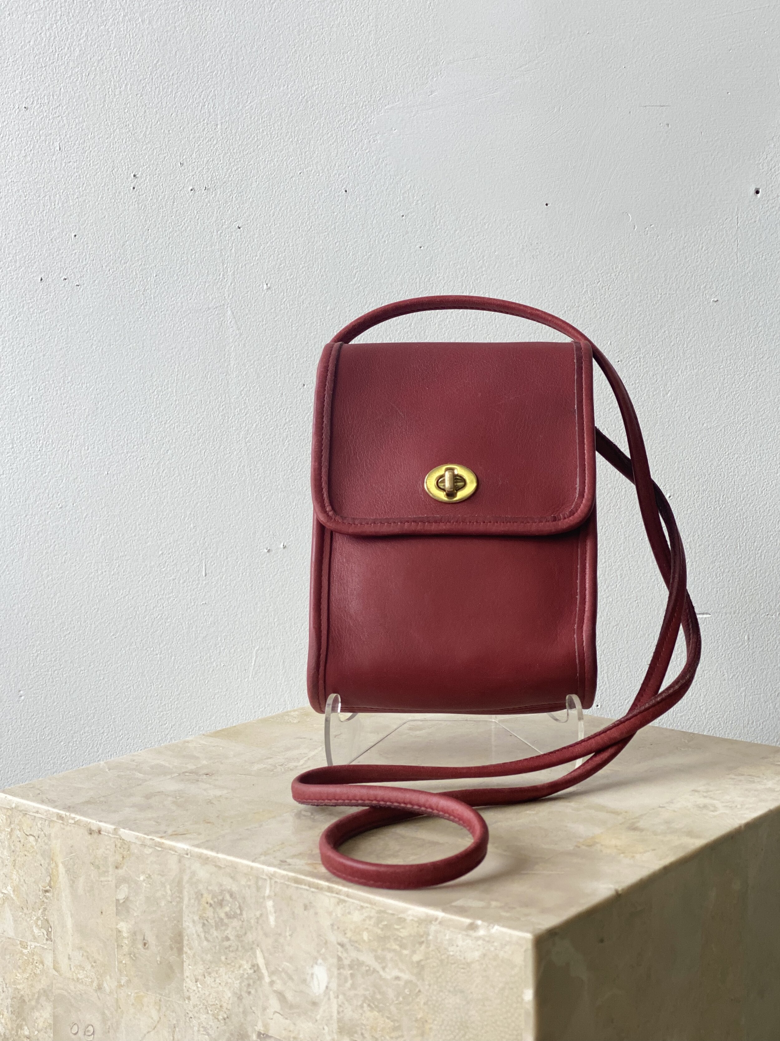 Vintage Coach Red "Scooter" Crossbody Bag, Circa 1980s/90s