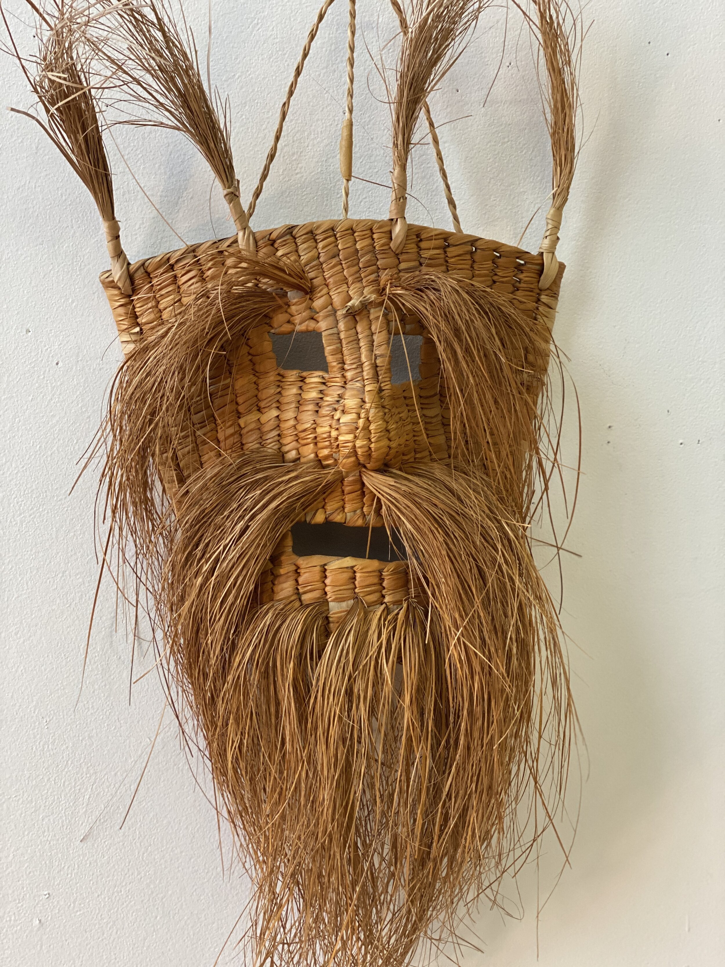 Vintage Mexican Folk Art Popote Straw Mask, Circa 1960s — portmanteau new  york