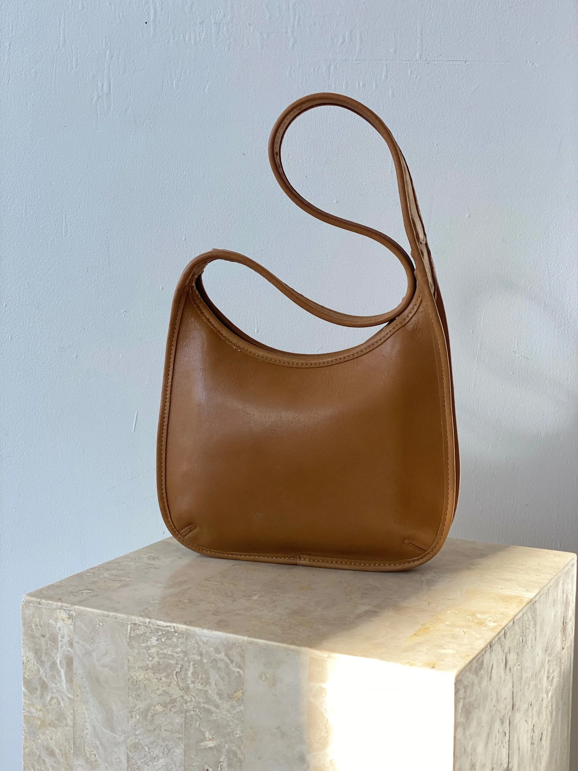 Vintage Coach “Ergo” Shoulder Bag in Saddle, Circa 1990s Vintage Coach “Ergo” Shoulder Bag in Saddle, Circa 1990s