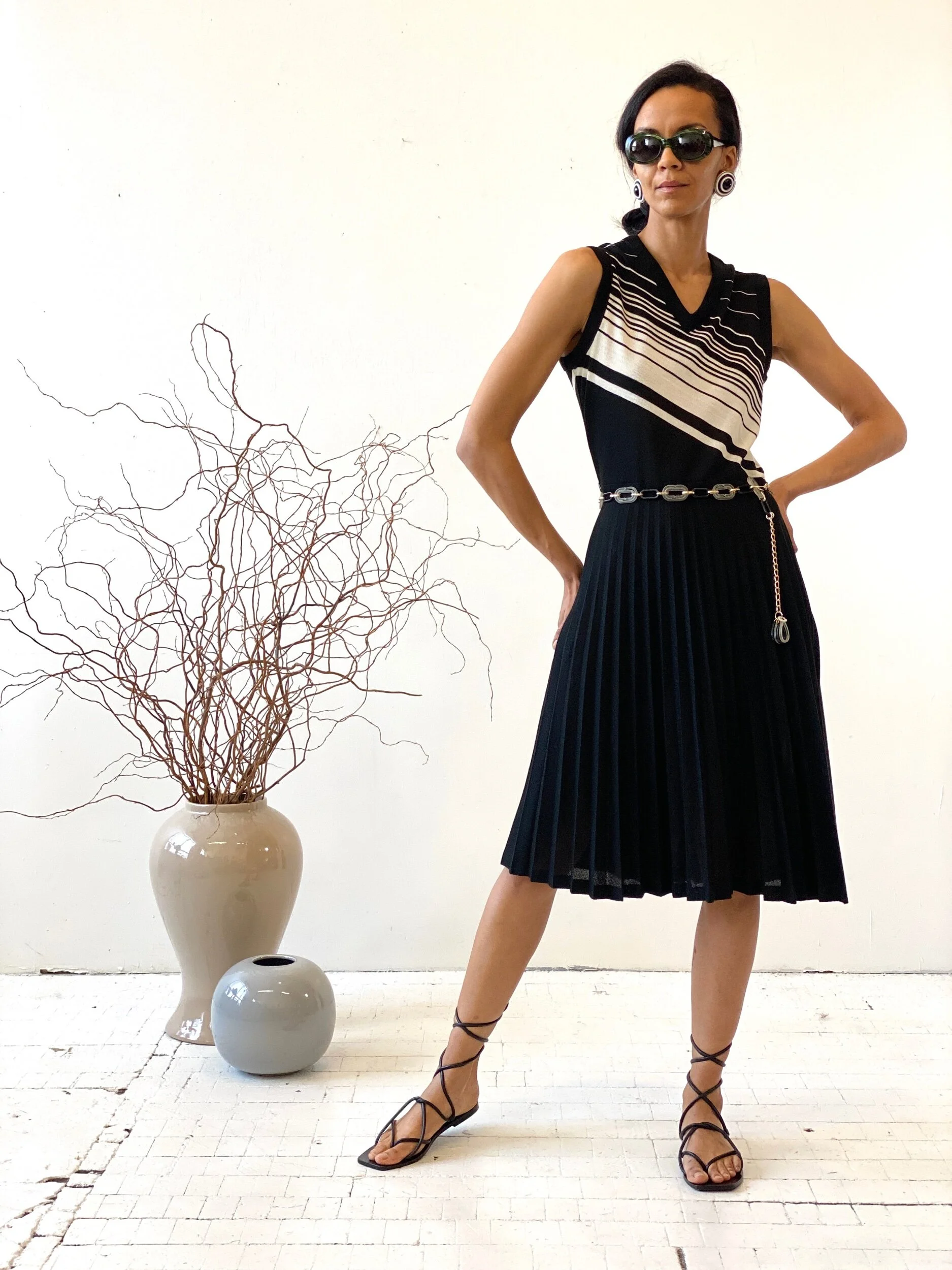 Vintage Petites by Butte Knit Tennis Dress, Circa 1960s  portmanteau new  york