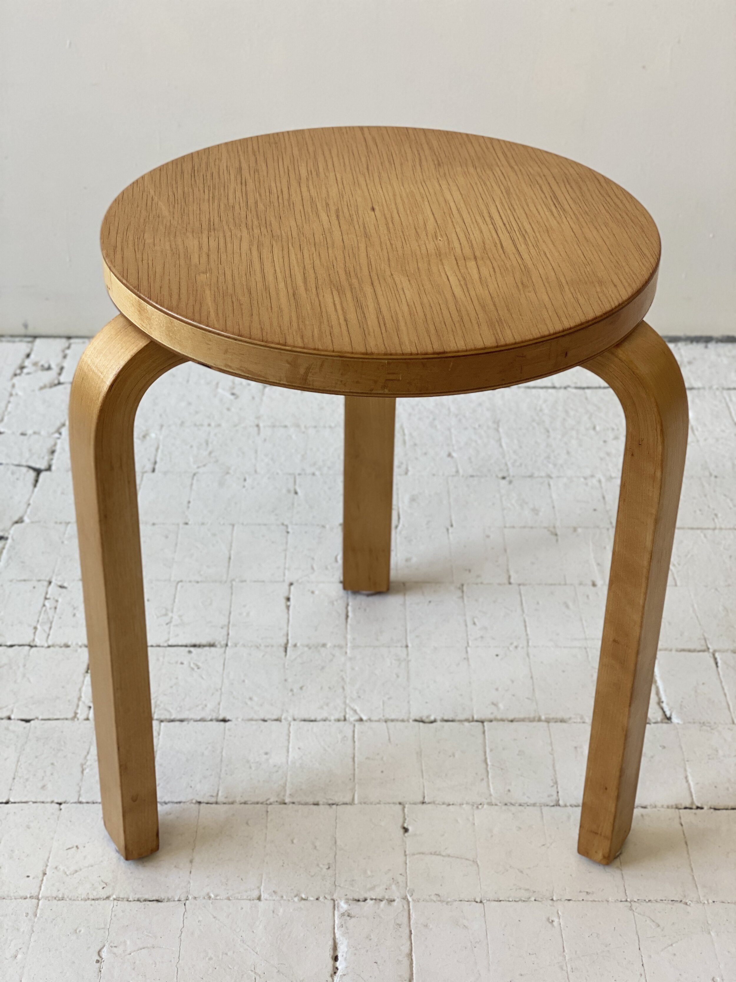Vintage Alvar Aalto for Artek Beech Stool 60, Circa 1960s 