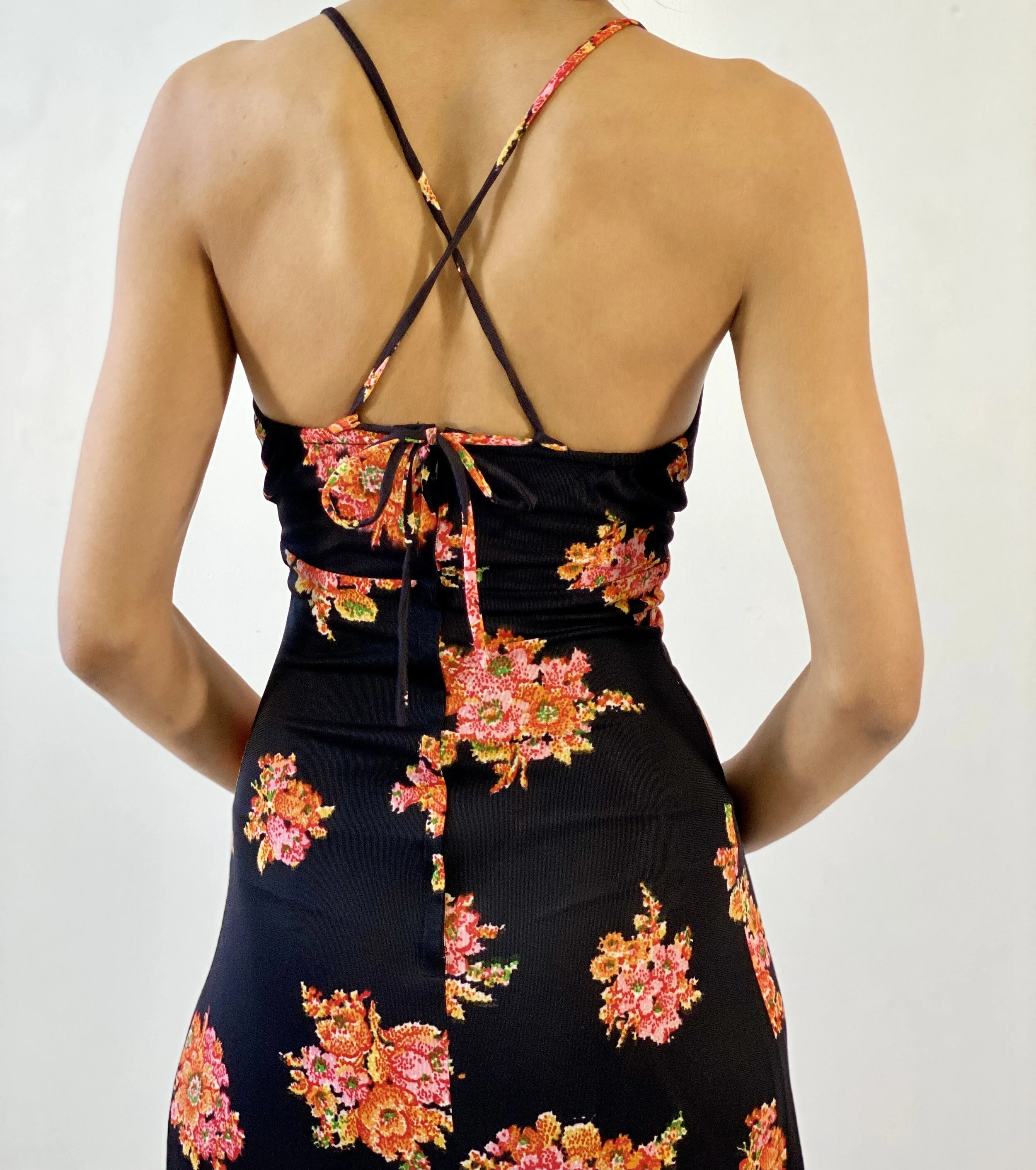 Vintage Floral Halter Dress + Quilted Cropped Jacket Ensemble, Circa 1970s portmanteau new york Vintage Floral Halter Dress + Quilted Cropped Jacket Ensemble, Circa 1970s portmanteau new york