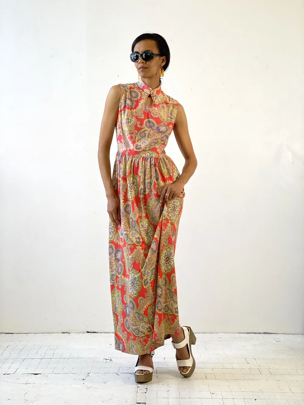 Vintage Evan Picone Tartan Drape Front Wool Dress, Circa 1990s   portmanteau new york