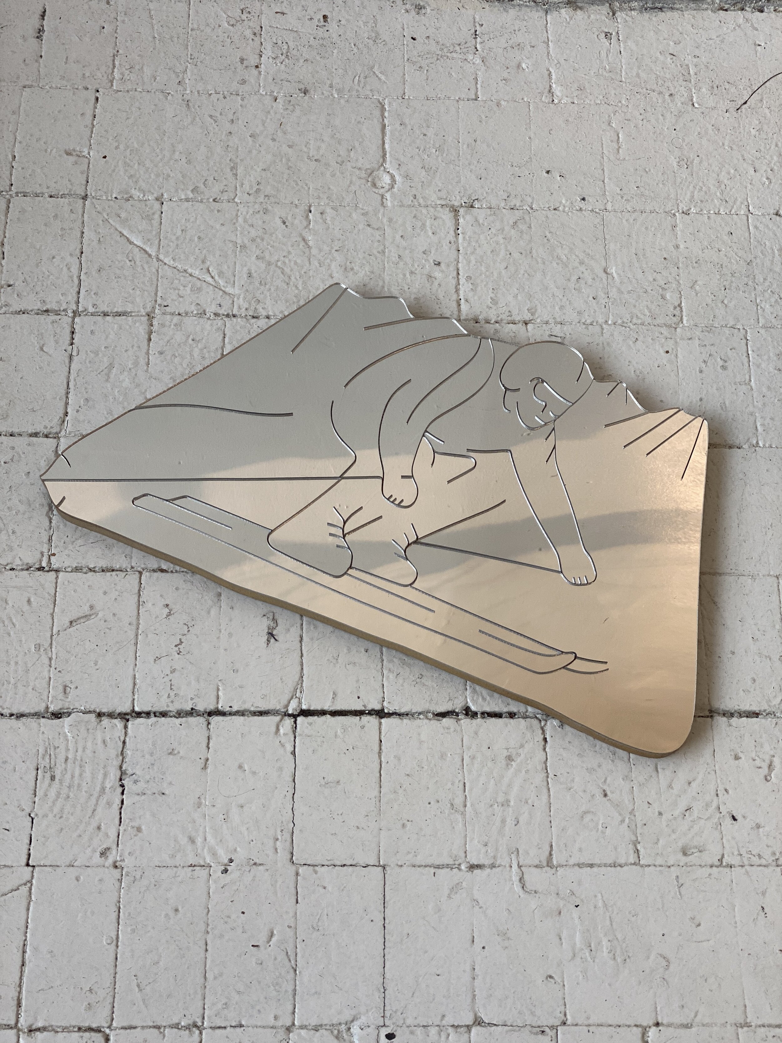 Vintage Laser Cut Plexi Creative Accessories LTD. Ski Mirror, Circa 1982