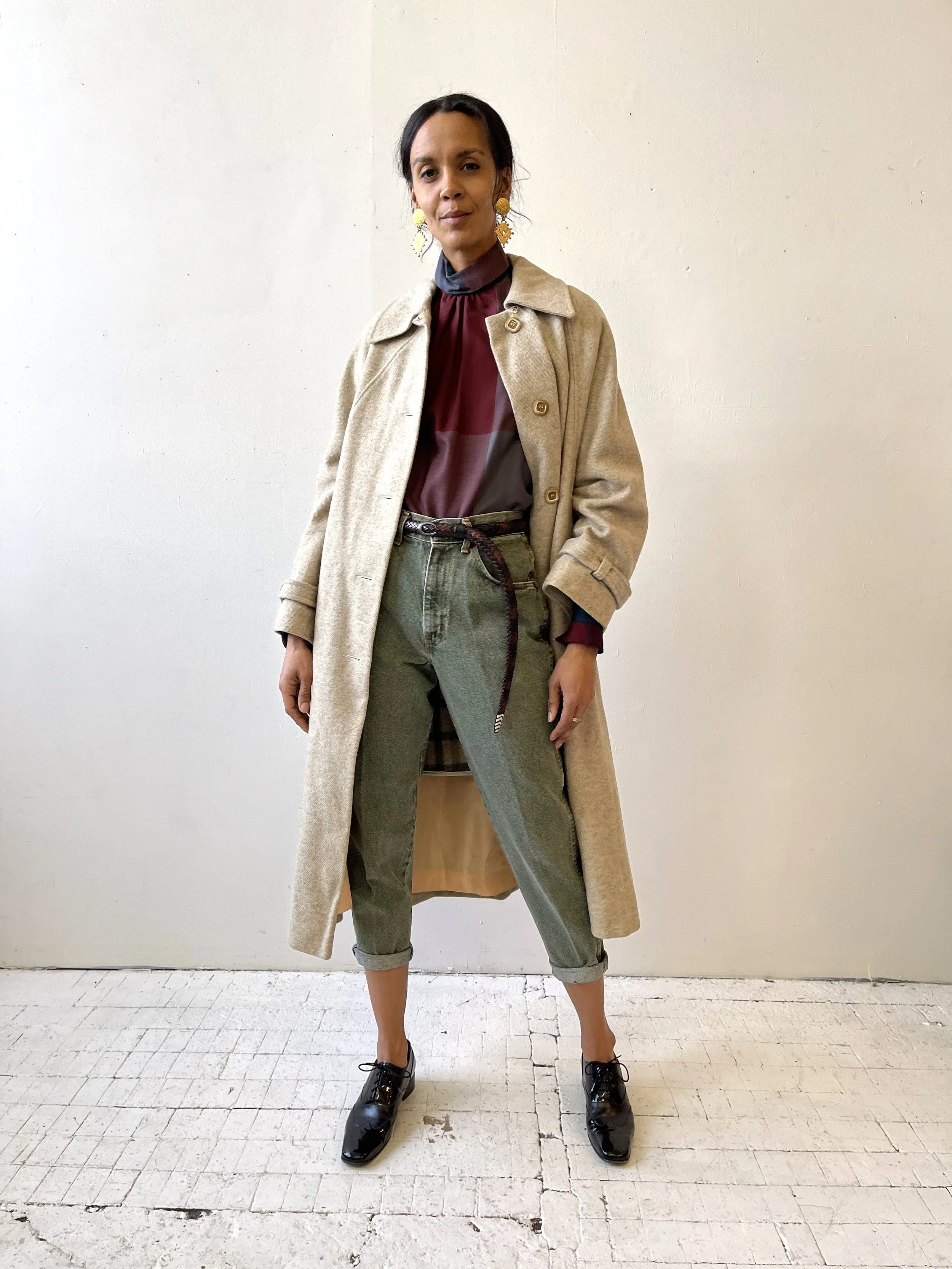 Vintage Washed Olive Green CHIC Cigarette Jeans, Circa 1980s — portmanteau  new york