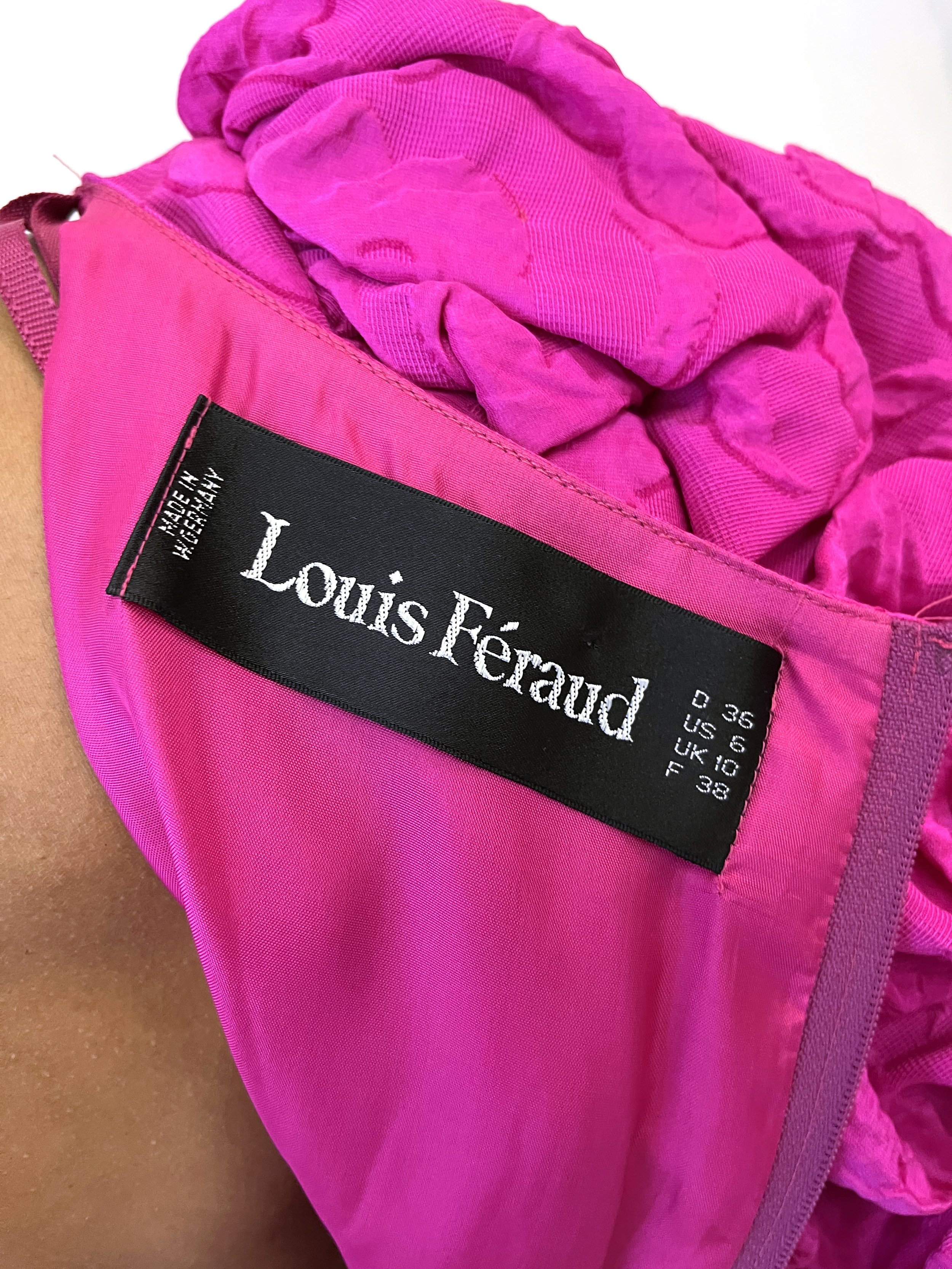 Louis Feraud - Authenticated Dress - Silk Pink Plain for Women, Never Worn, with Tag
