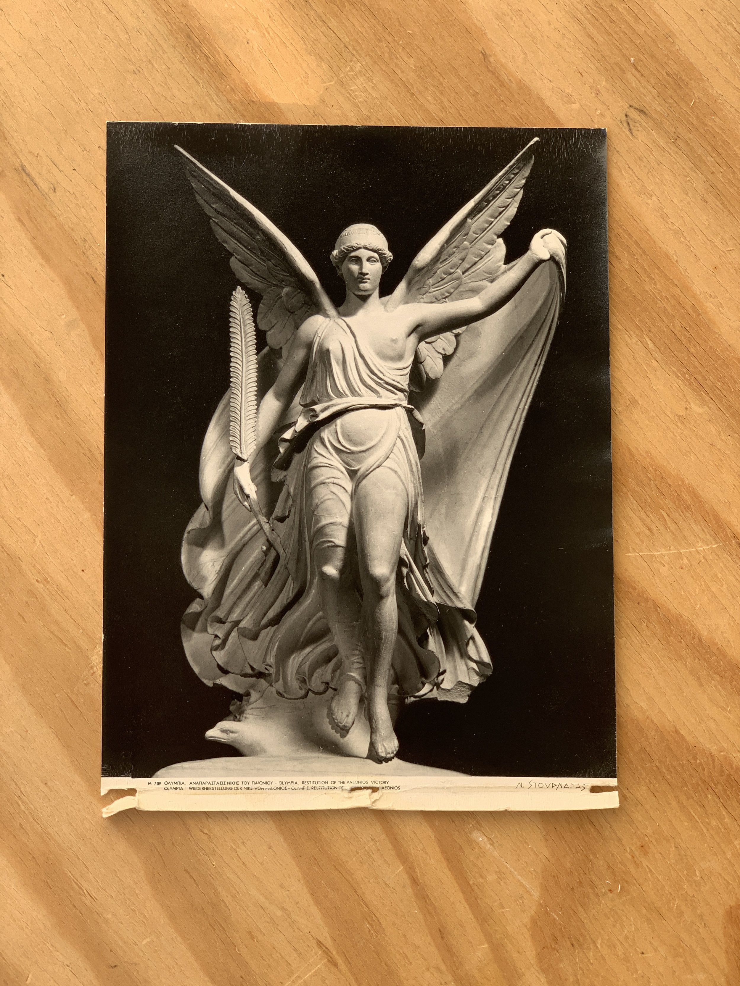 Vintage Greek + Photo of the Statue of Nike by Paionios, 1940s — port•man•teau york