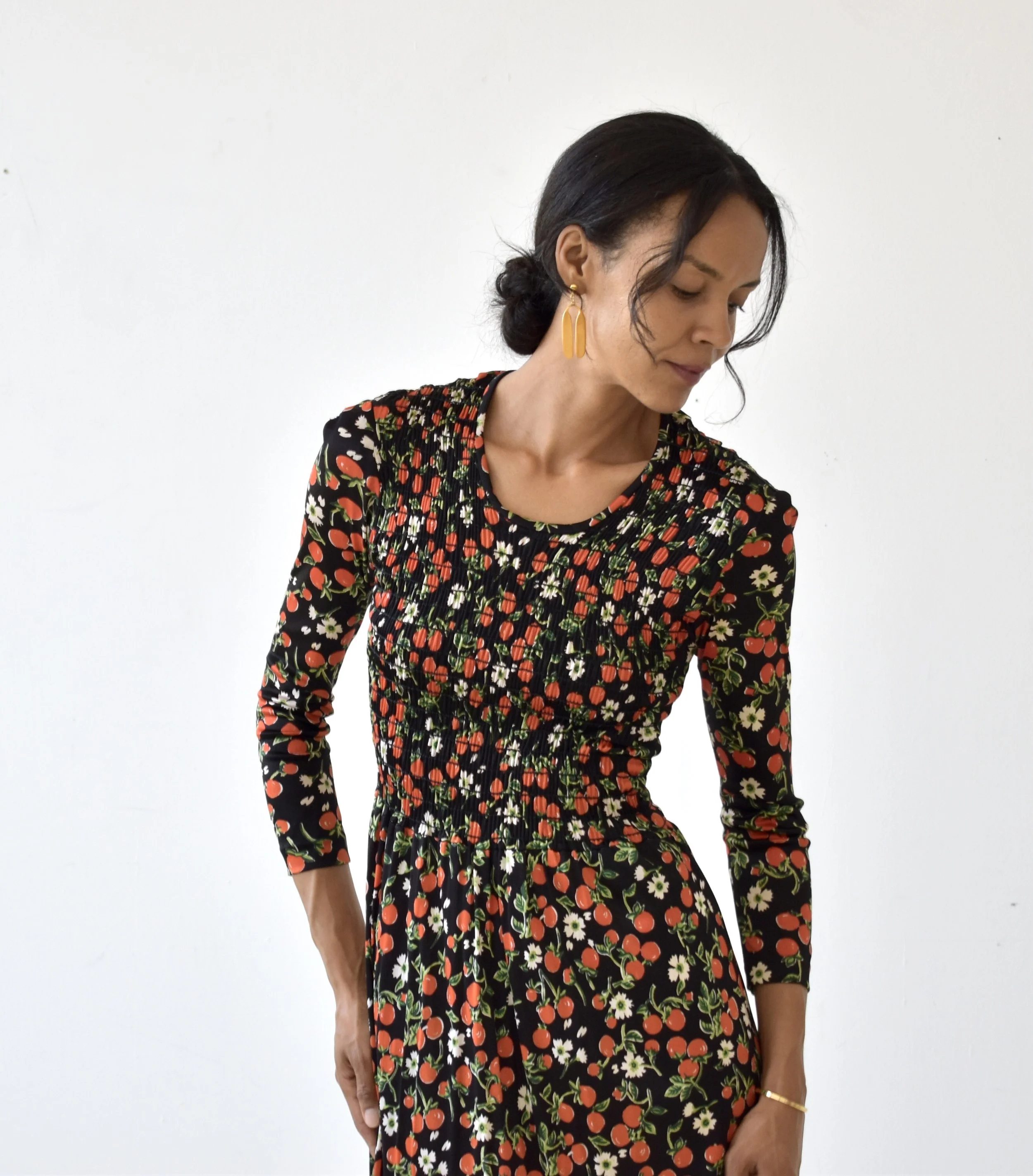 chinese dress ladies Cherry Blossom Maxi Dress