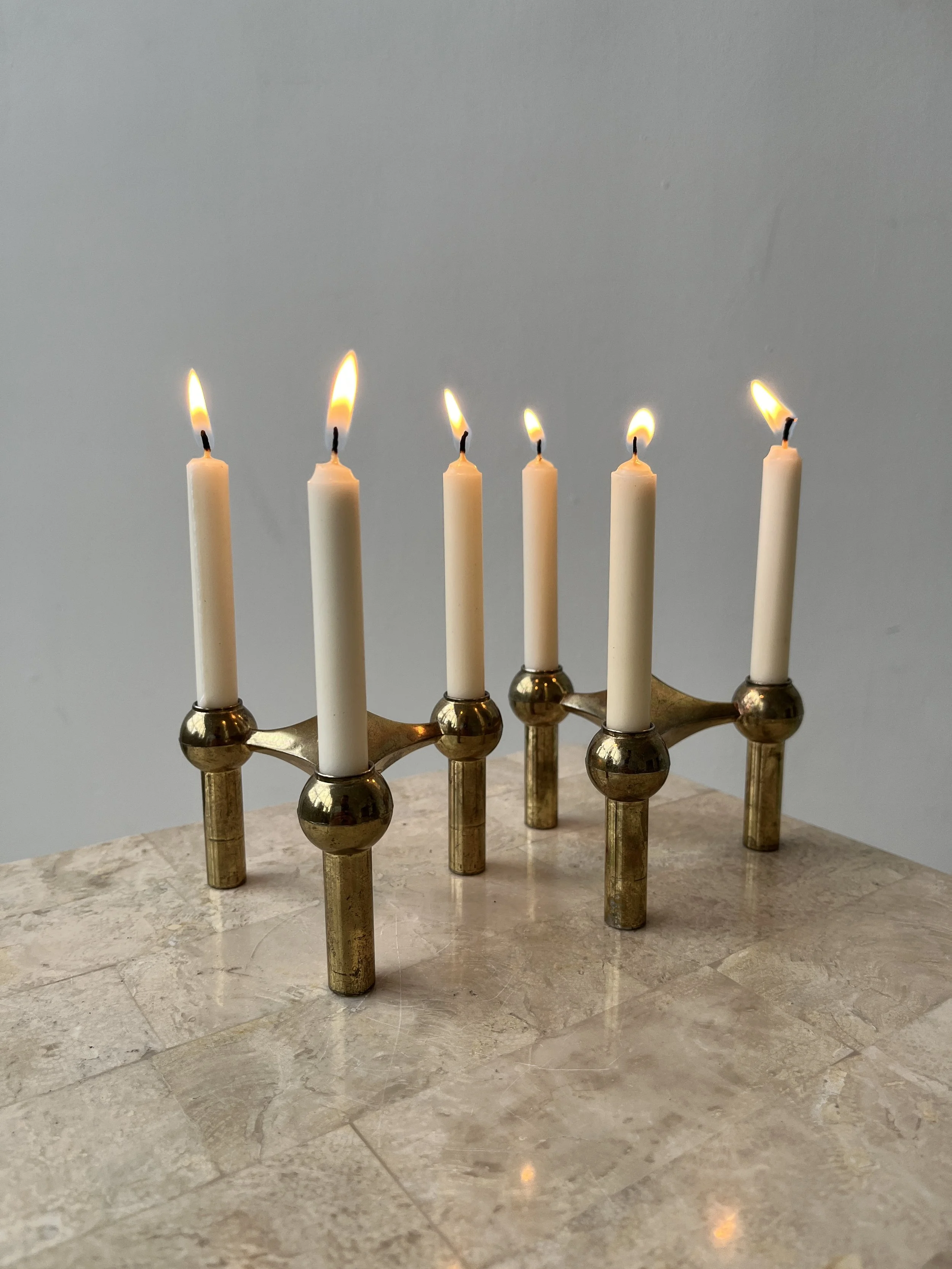 Vintage Candle Holders by Fritz Nagel and Caesar Stoffi for BMF