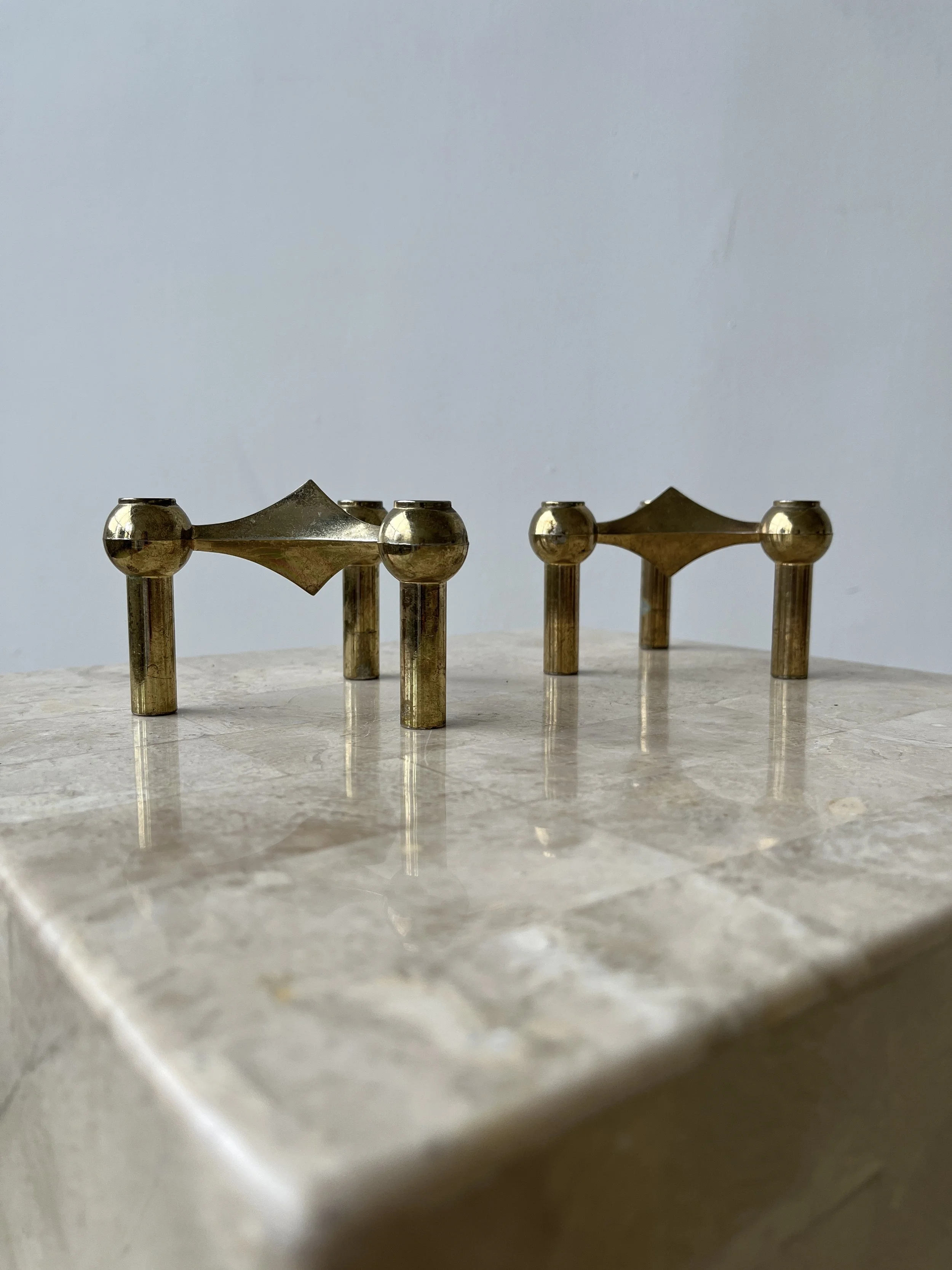 Vintage Candle Holders by Fritz Nagel and Caesar Stoffi for BMF