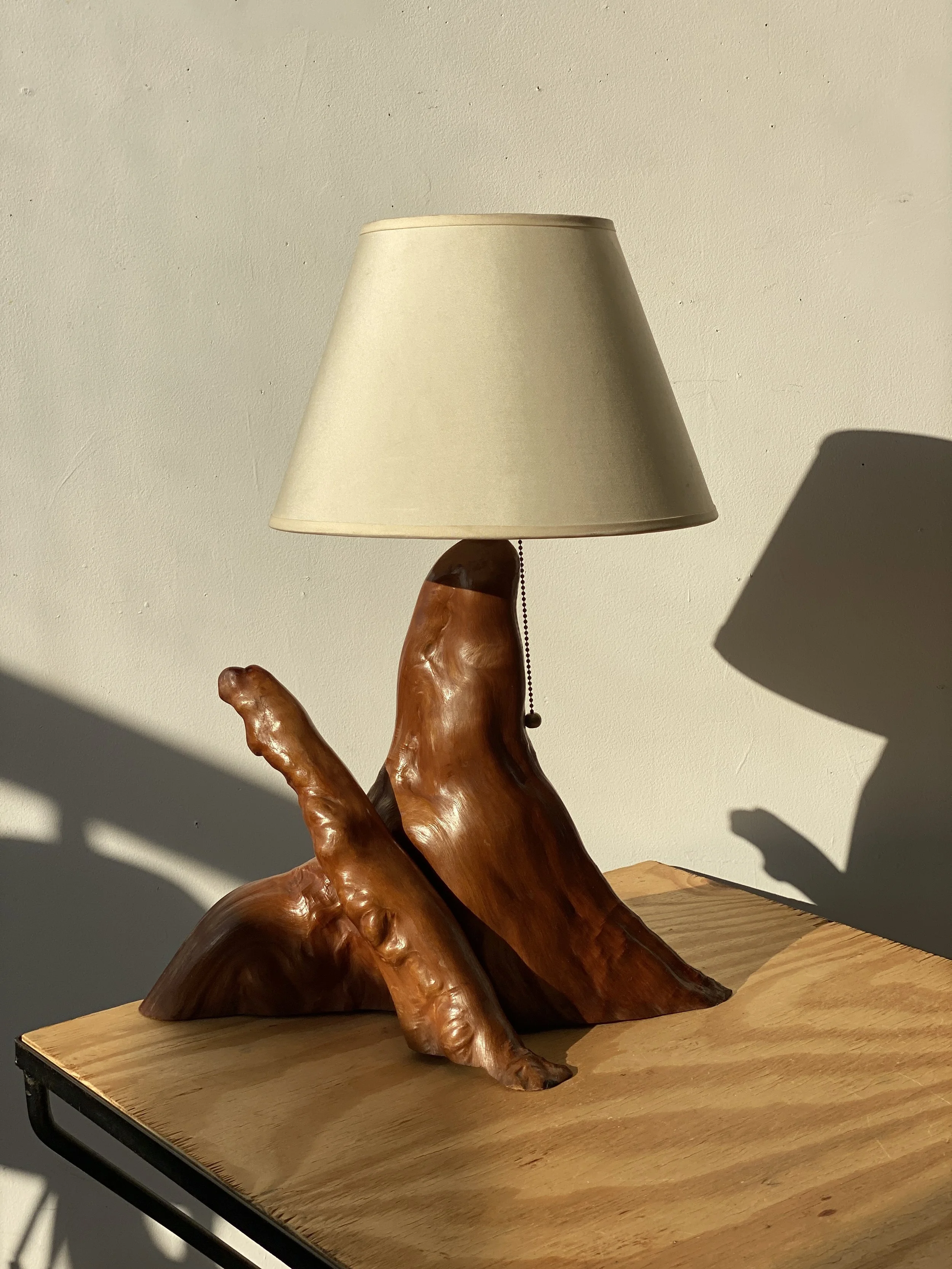 Vintage Sculptural Cypress Knee Table Lamp, Circa 1950s
