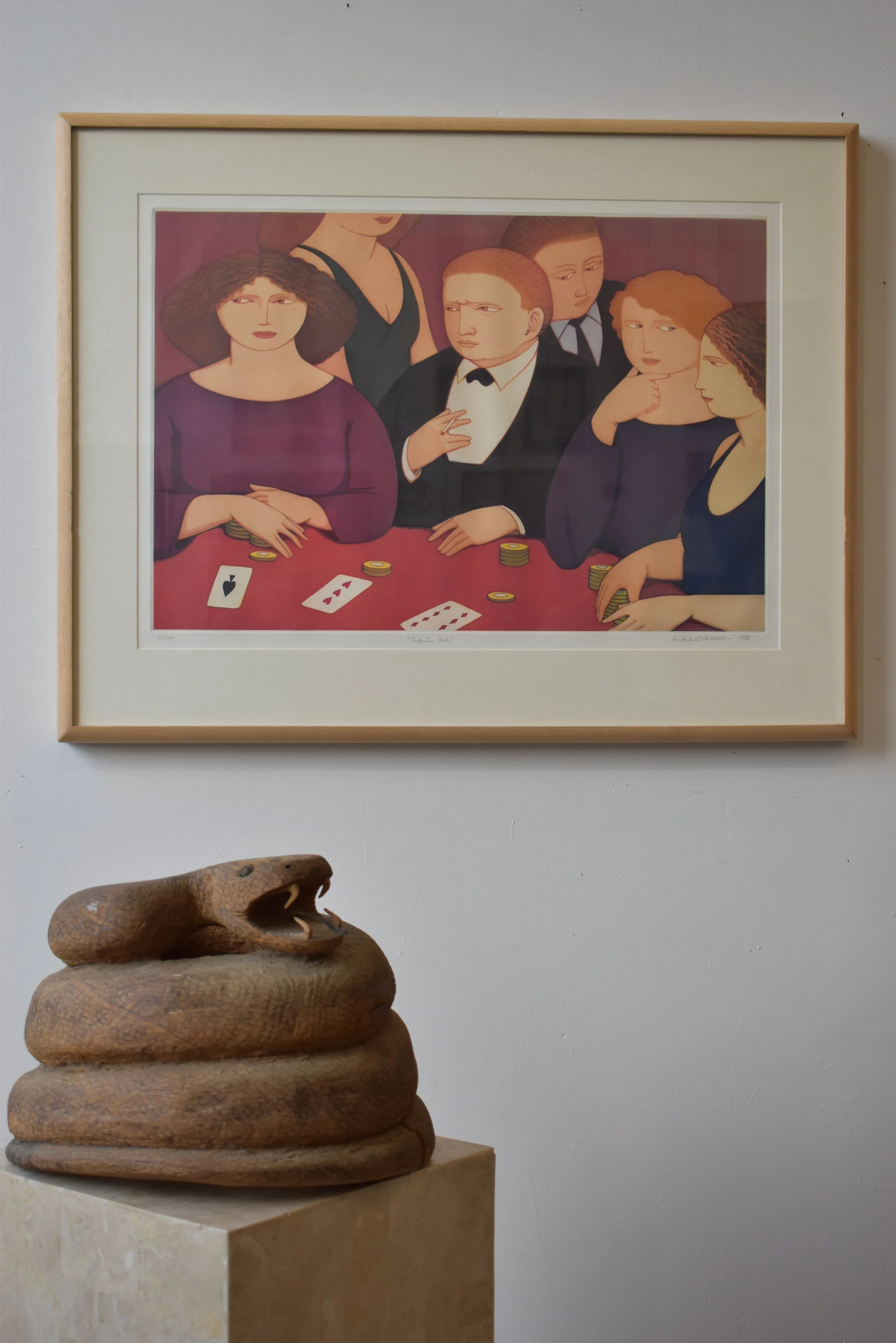 Vintage Signed Aquatint by Andrew Stevovich Titled 