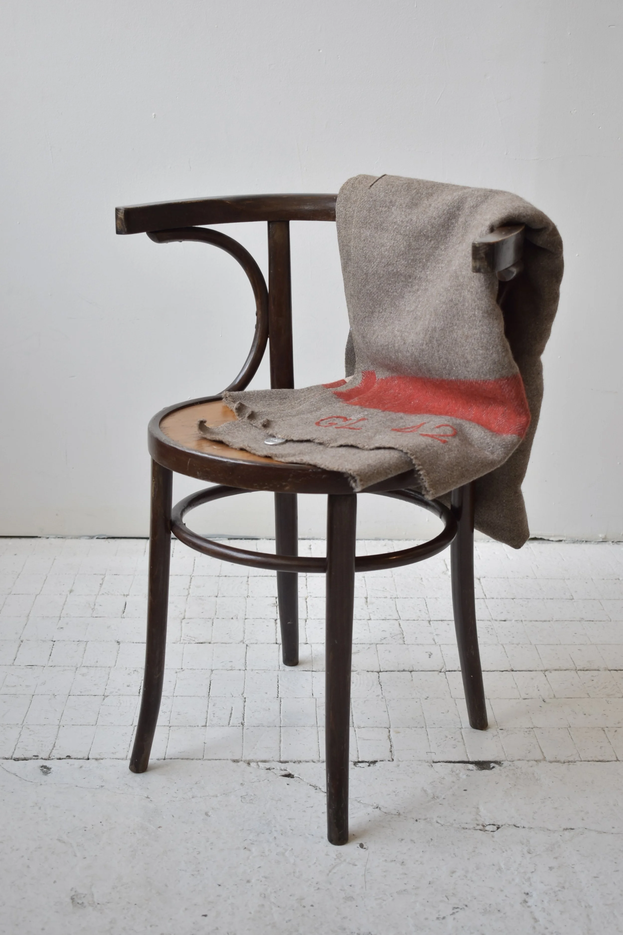 Vintage Thonet Style Model 233 Bentwood Armchair, Produced by
