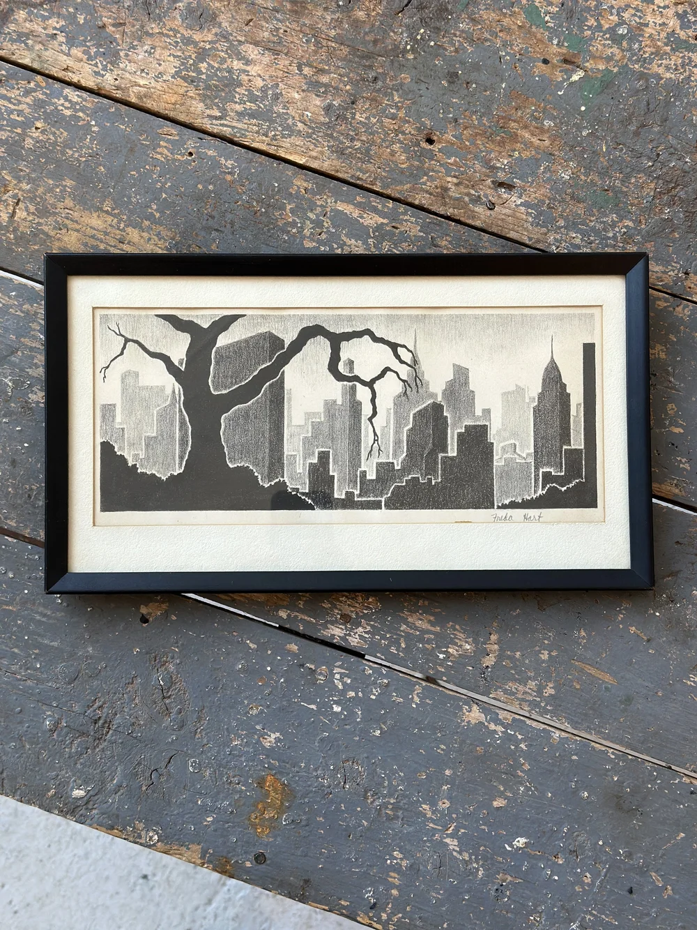 ロジャー・ヘッベリンク Roger Hebbelinck 版画 風景画 Vtg Roger Hebbelinck (1912-1987) S/N Landscape Litho 238/350