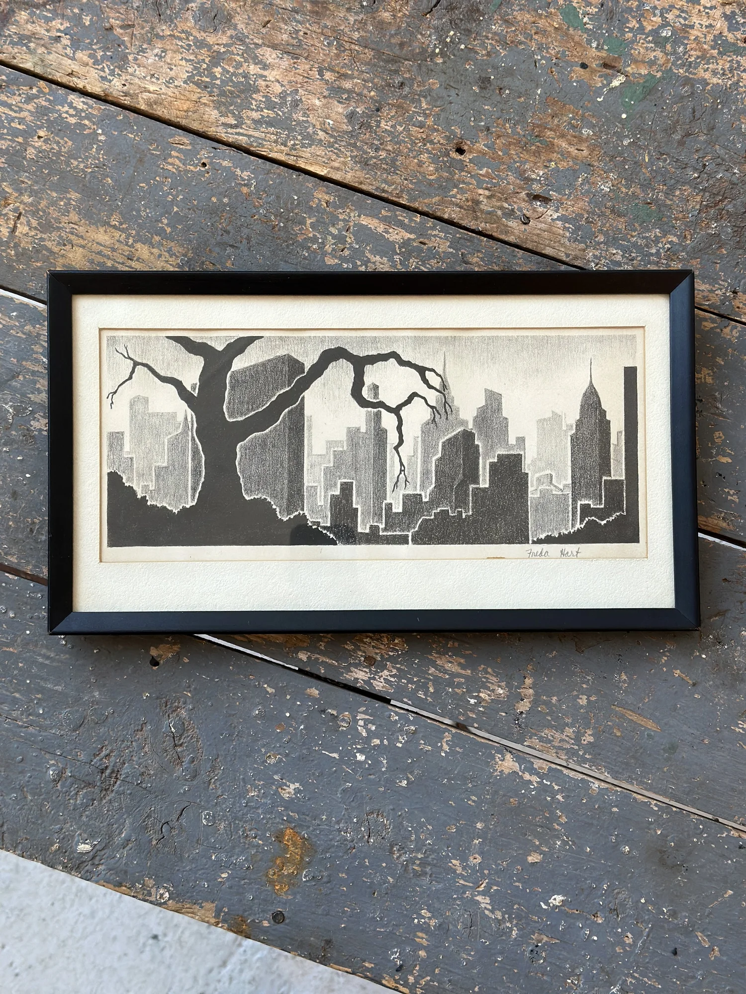 ロジャー・ヘッベリンク Roger Hebbelinck 版画 風景画 Vintage Roger Hebbelinck Signed European City Scene Print