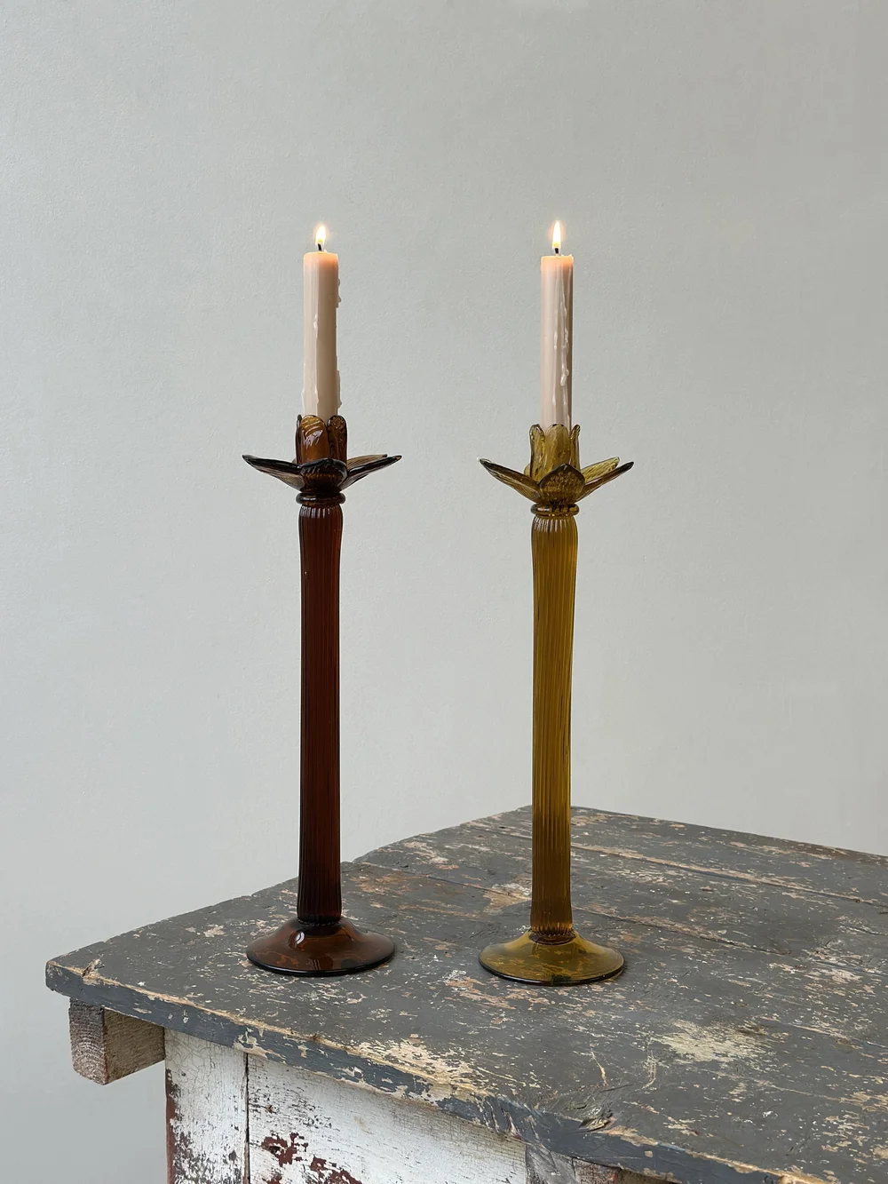 Vintage Candle Holder Trio by Fritz Nagel and Caesar Stoffi for