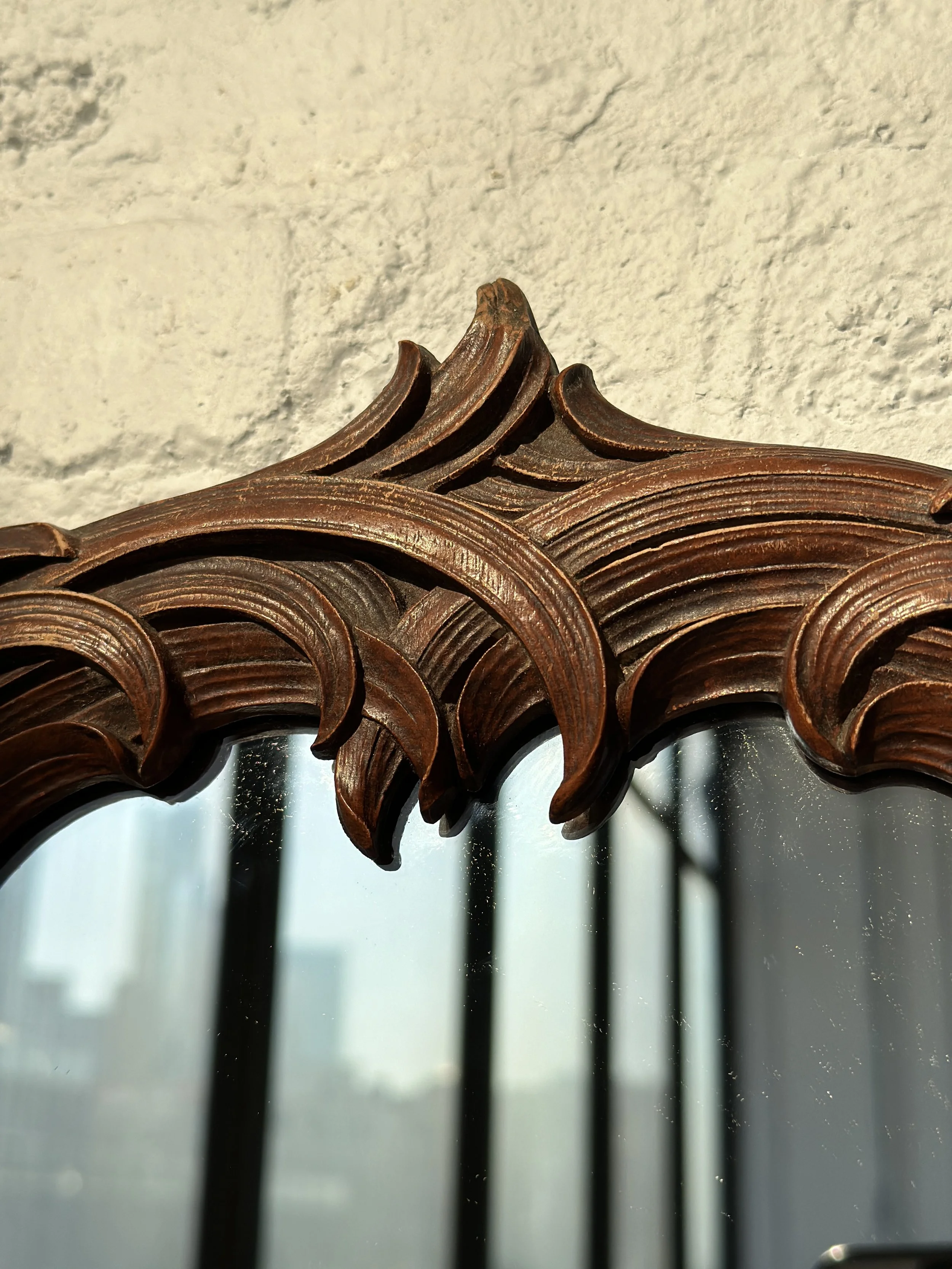 Vintage Rococo-Style Filigree Frame Mirror by Syroco, Circa 1940s