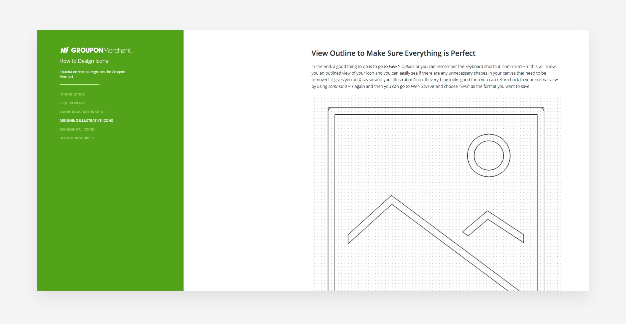 Teaching how to create merchant icons