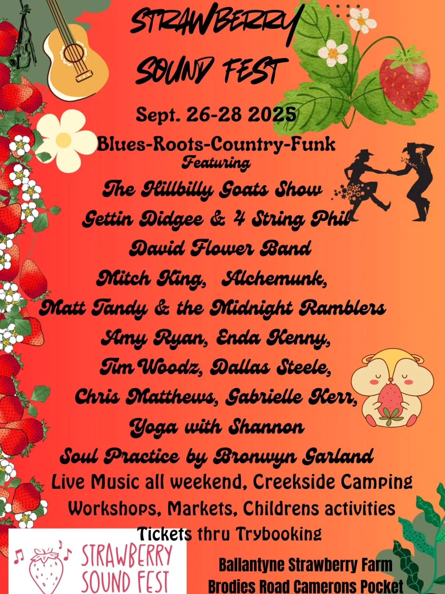 🍓 Cannot wait to make some noise at Strawberry Sound Fest! 🍓 
🍓 Get your tickets, and I'll see you there! 🍓