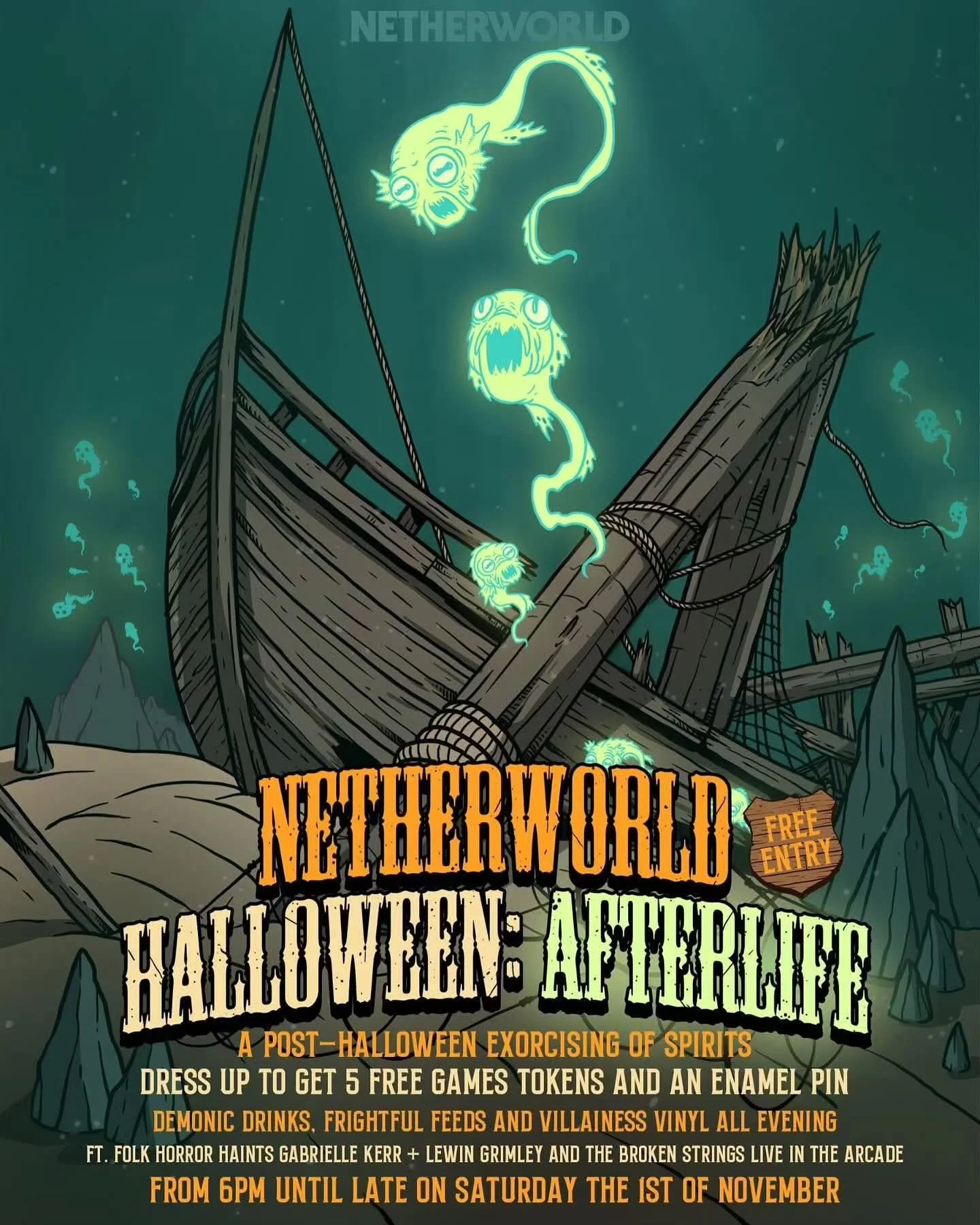 TONIGHT! FREE SHOW!
See you there or see you in your nightmares 🦇

@netherworldarcade  @thebrokenstrings_