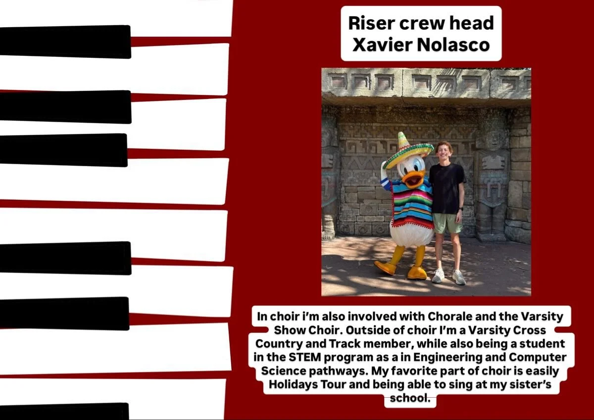 Say bonjour to Xavier Nolasco! Your riser crew head for the 25-26 school year!❤️🖤