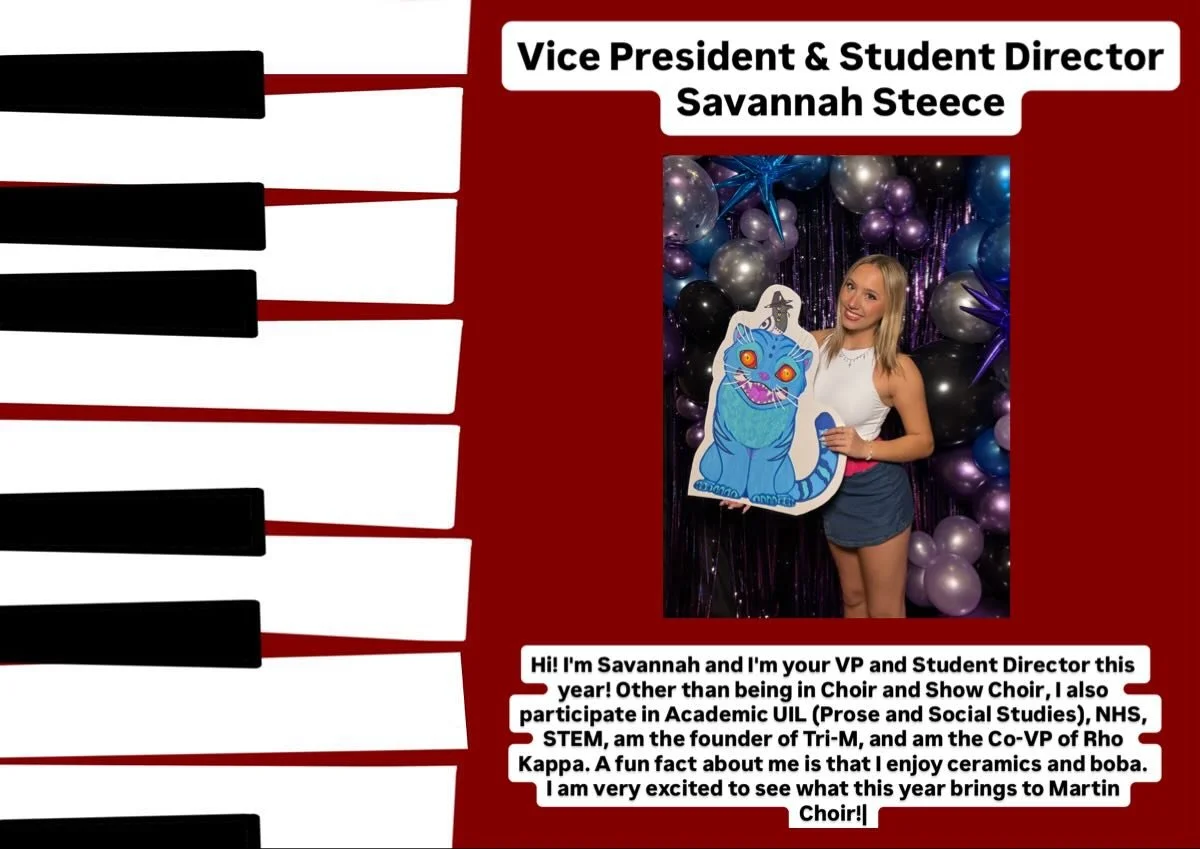 Say hi to Savannah Steece! Your Vice President &amp; Student Director for the 25-26 school year!❤️🖤