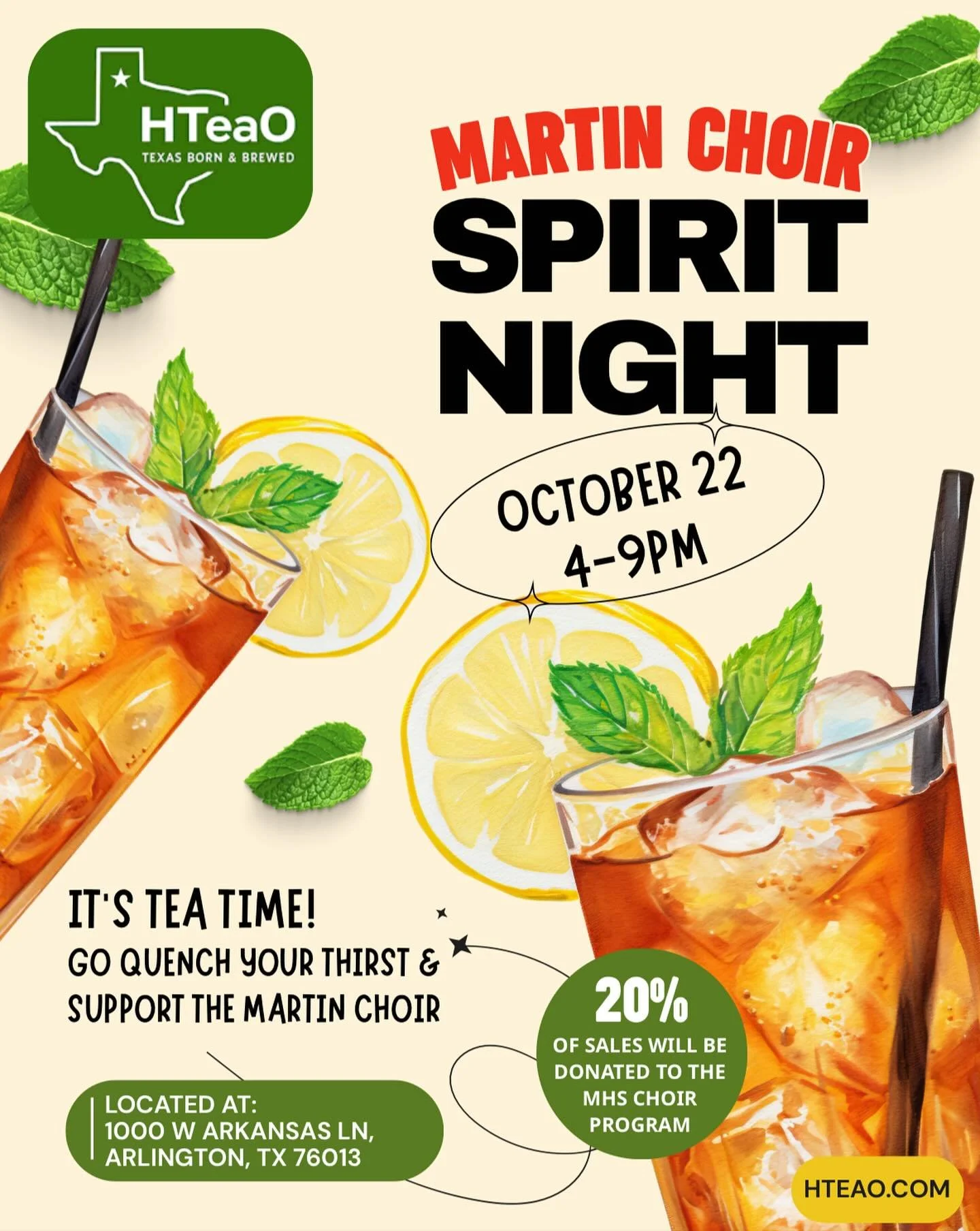 Don&rsquo;t miss out on our fundraiser October 22!! @ HteaO on Arkansas Ln.!🫖🎼