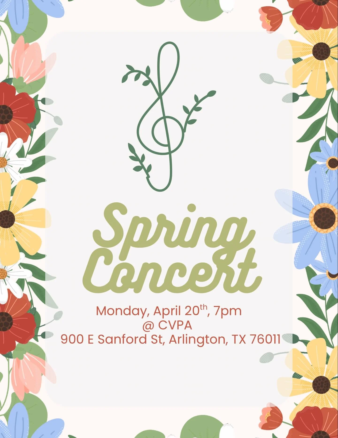 Come join us for a Spring Concert @ the CVPA🌷🎼