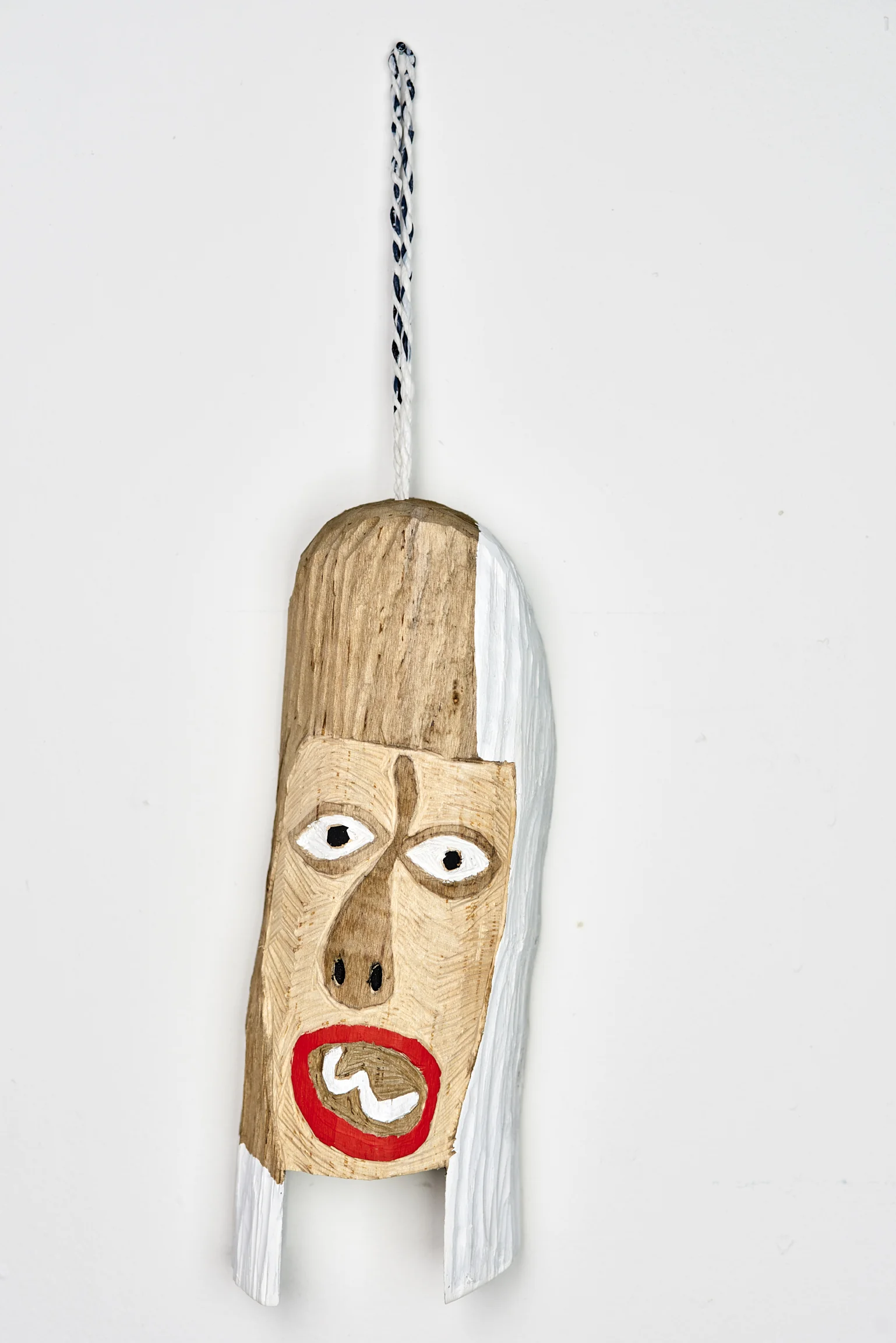 Talisman 3 (from “How We Are Likely To Feel When Our Needs Are Being Met”), 2019, approx 4”x12”, birch, plastic bags, acrylic