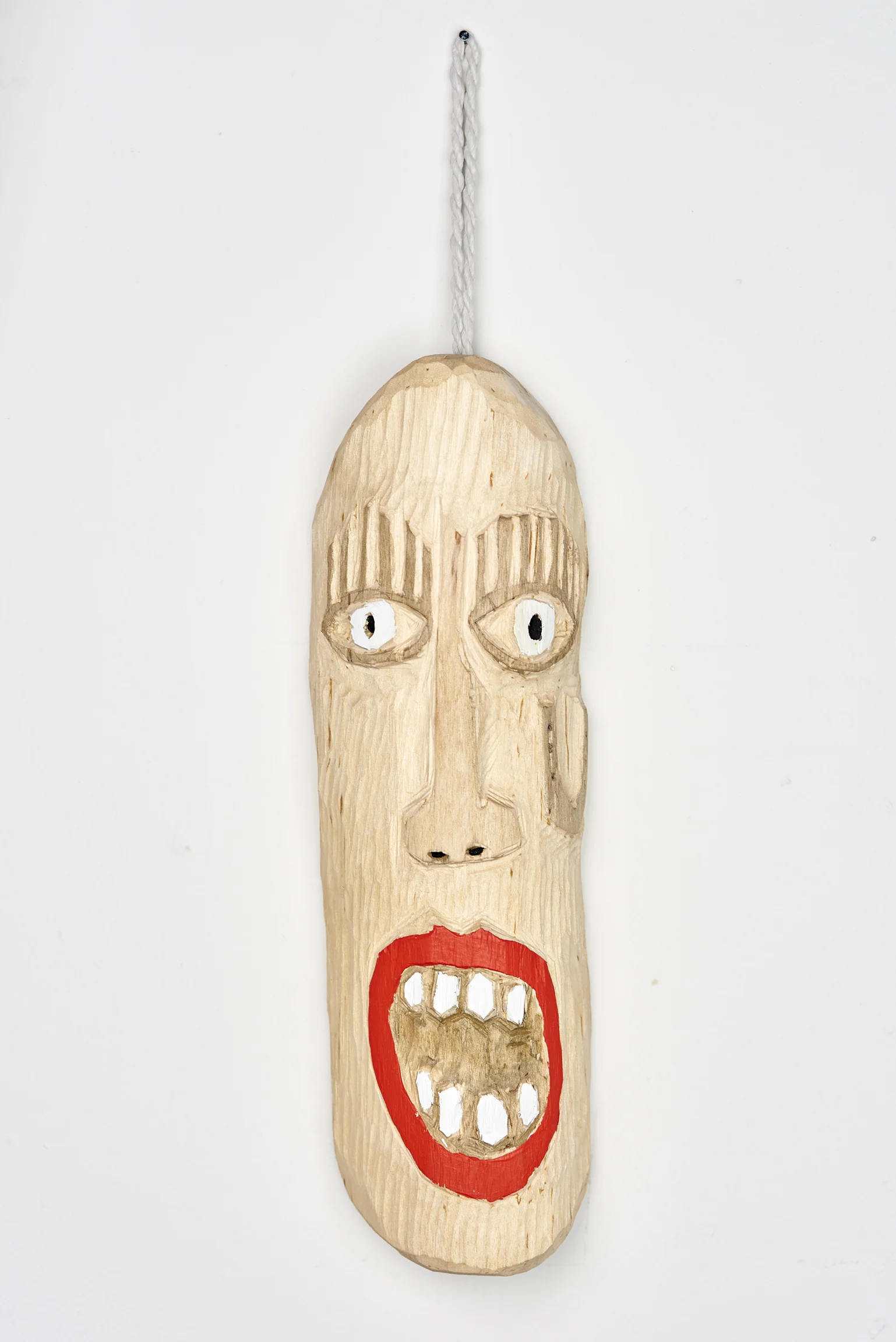 Talisman 4 (from “How We Are Likely To Feel When Our Needs Are Being Met”), 2019, approx 4”x12”, birch, plastic bags, acrylic