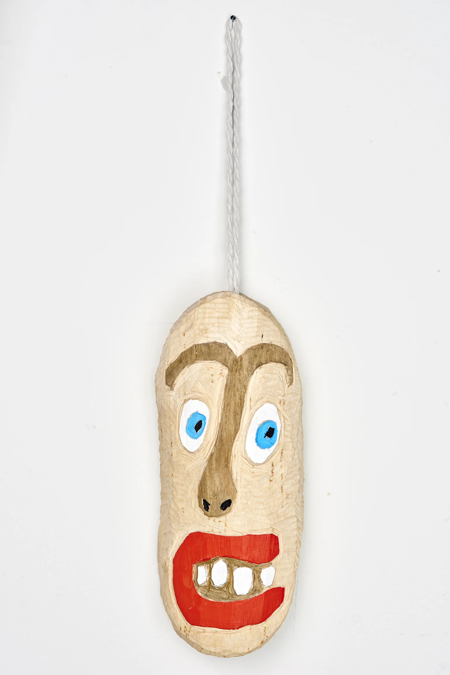 Talisman 5 (from “How We Are Likely To Feel When Our Needs Are Being Met”), 2019, approx 4”x12”, birch, plastic bags, acrylic