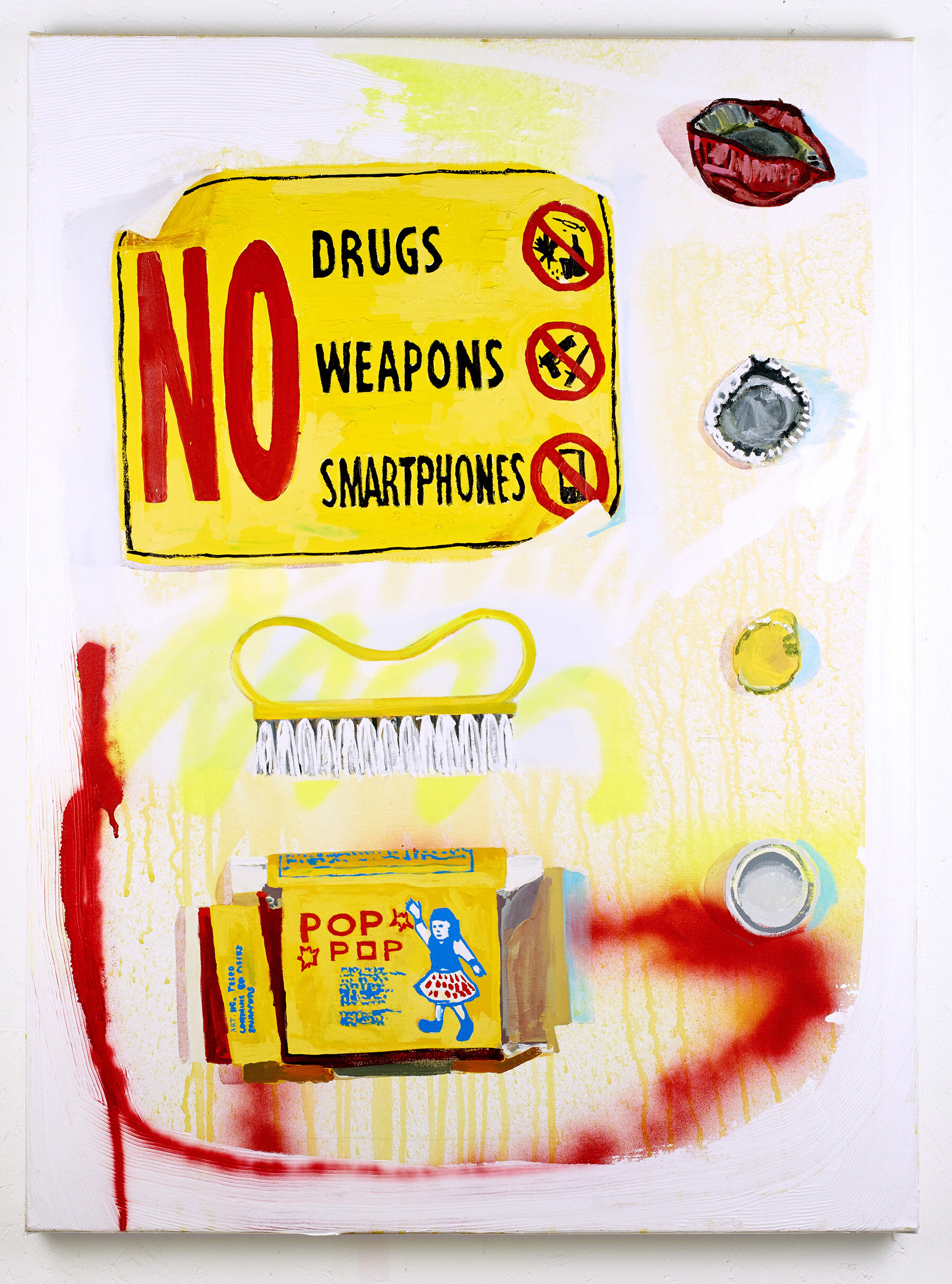     No Drugs (Franklin and Park BK),   2020, 30”x40”, aerosol, acrylic, latex on canvas 