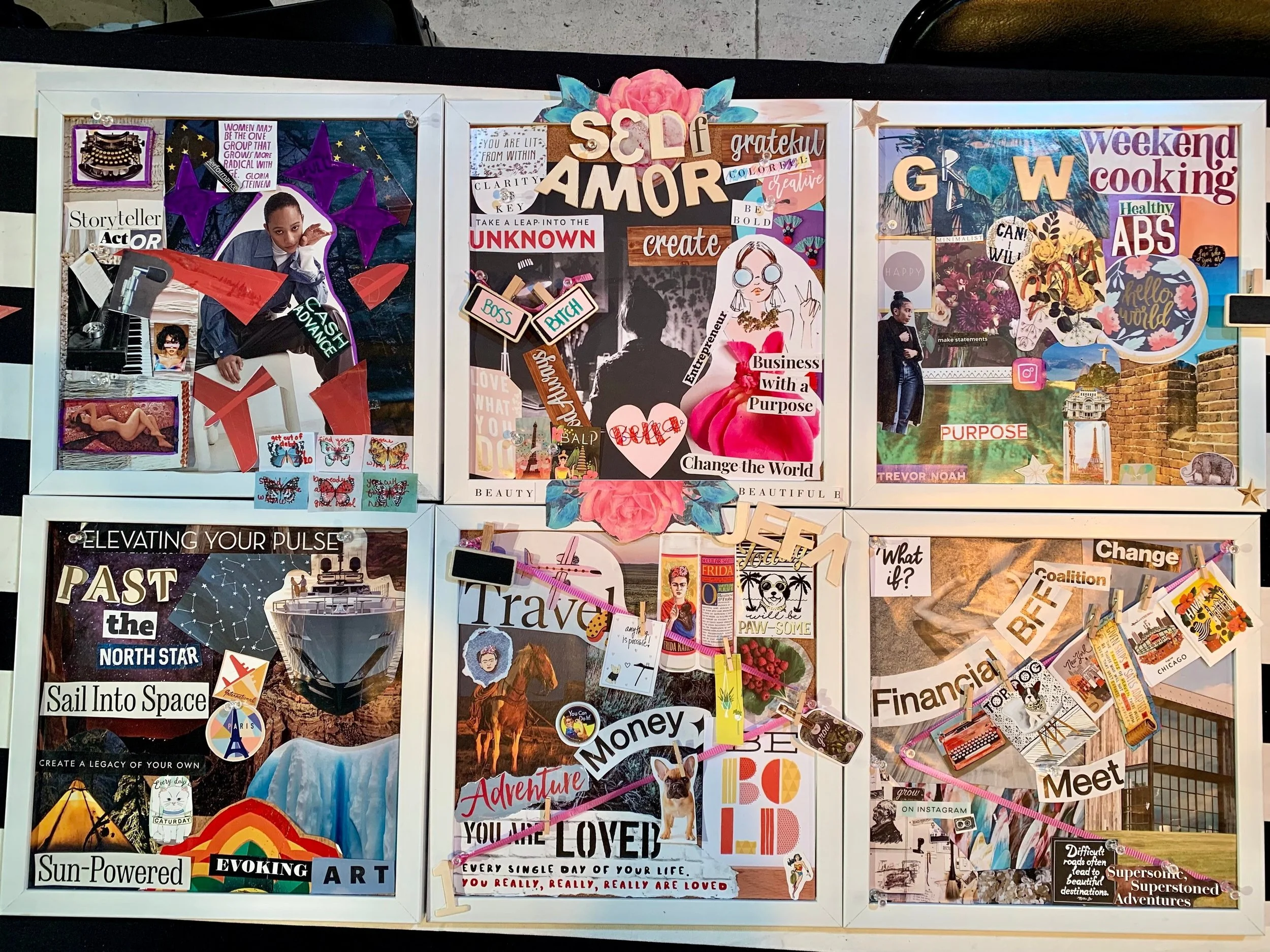 Some of the ther workshop attendees beautiful Vision Boards