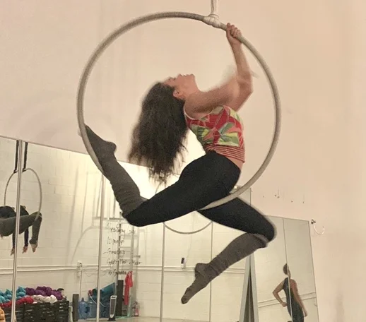 Christen being all fancy as she works on a routine