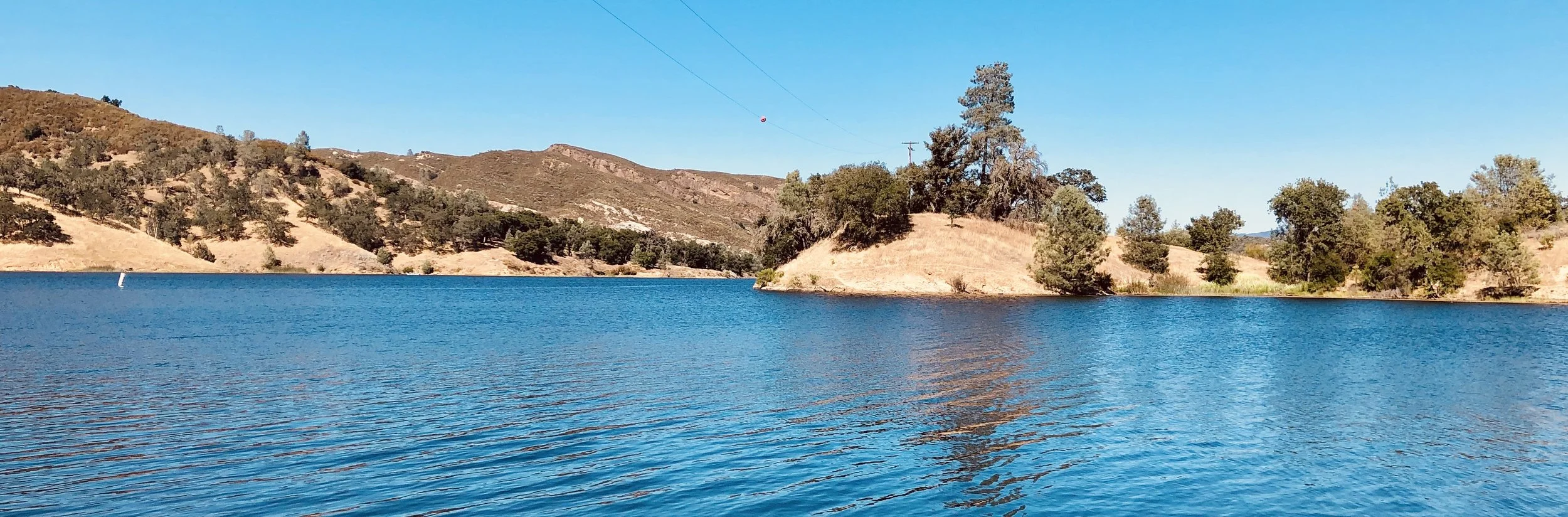 Santa Margarita Lake, with water that looks so refreshing you just want to jump in it…. But you can’t. It’s the drinking water reservoir for the city of San Luis Obispo. Such a tease.