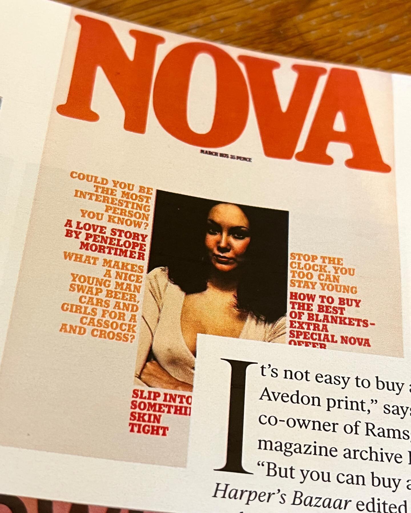 Oh how I wish I had kept my Nova magazines (and Vogues) bought at Ayr bus station on my way to school. Nova felt so radical and sophisticated in one @fthtsi