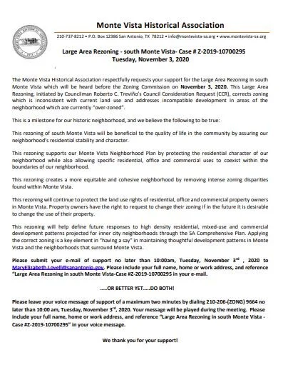 Information on Large Area Rezoning 